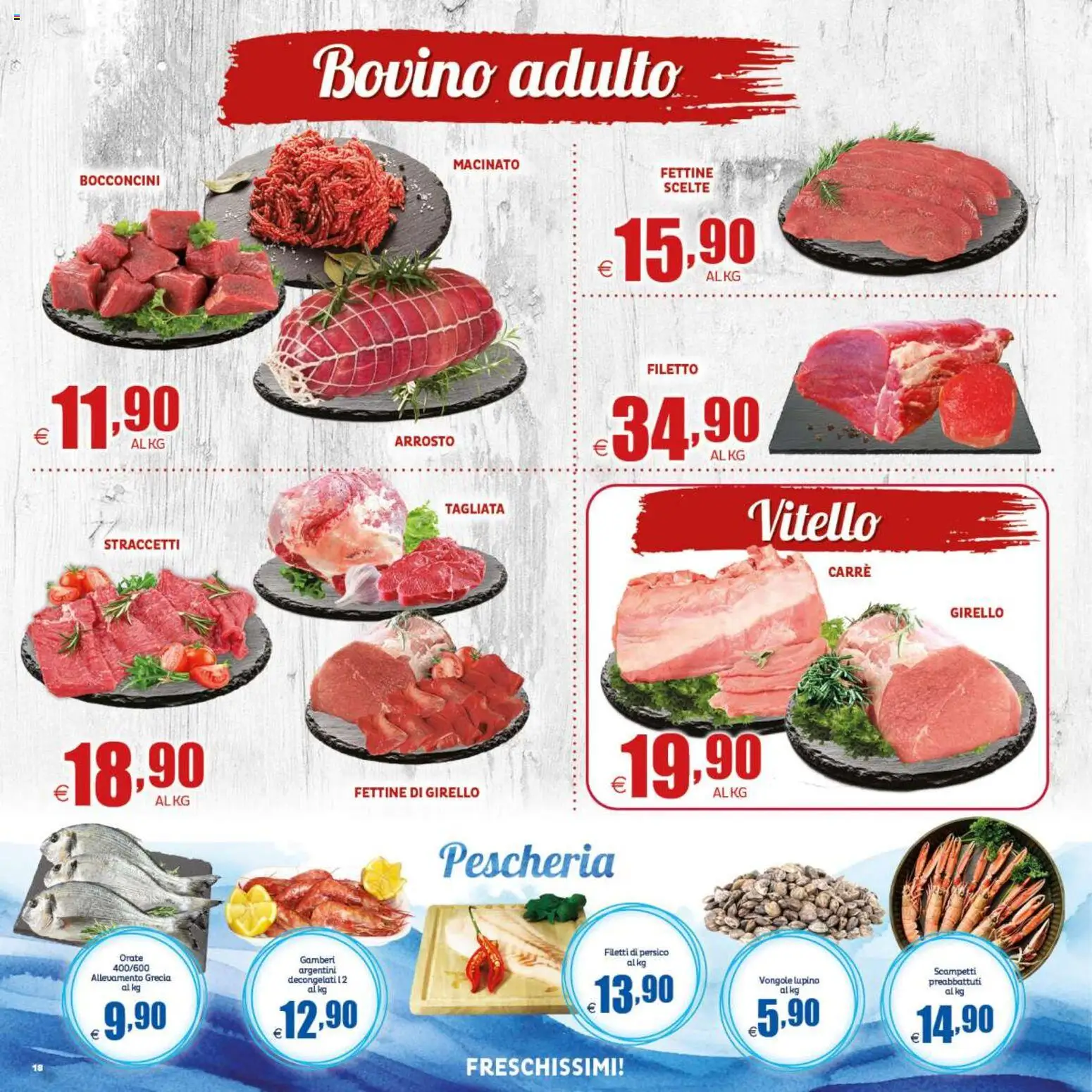 Volantino Elite Supermercati del 04/09/2026 | Pagina: 18 | Prodotti: Arrosto, Gamberi, Girello, Macinato
