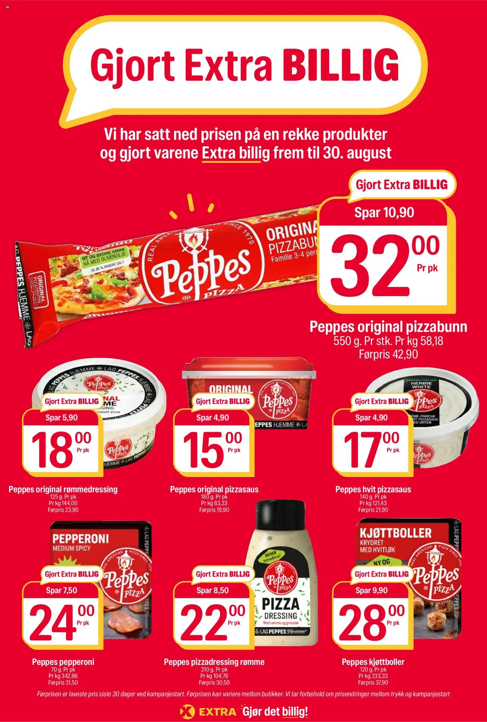 {H1} | Side: 15 | Produkter: Peppes pizza, Pizza, Pizzasaus, Urter