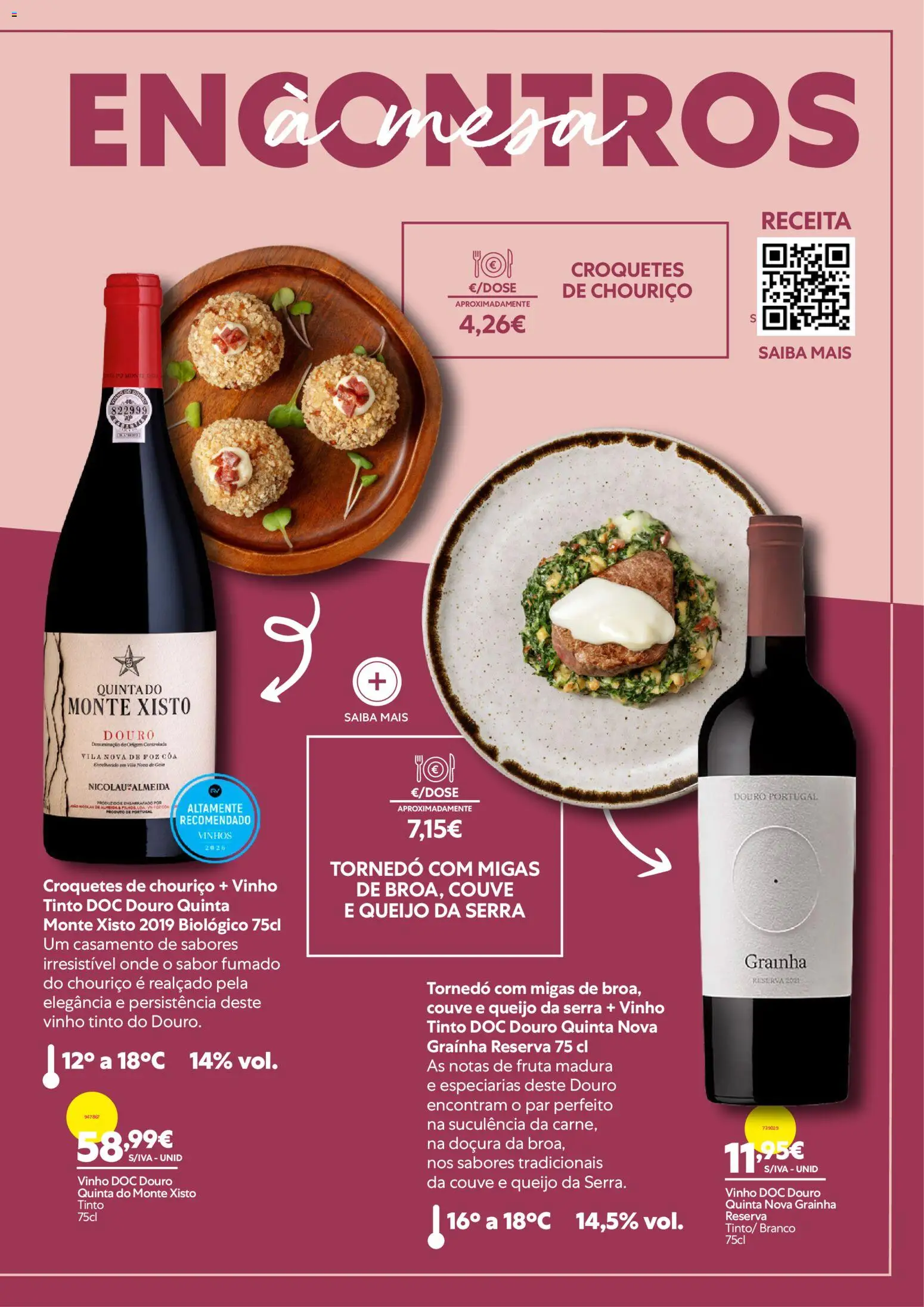 Recheio - Novo Catálogo de Vinhos │ válido de 03/09/2026 | Página: 21 | Produtos: Croquetes, Queijo, Vinho tinto, Couve