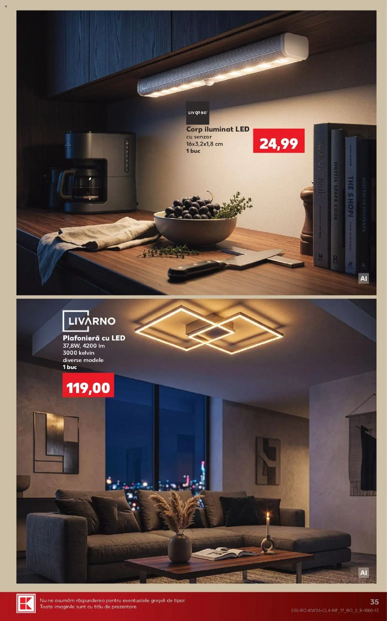 Noul catalog Kaufland – valabil de la 02.09.2026 | Pagină: 35 | Produse: Plafonieră, LED, Corp iluminat