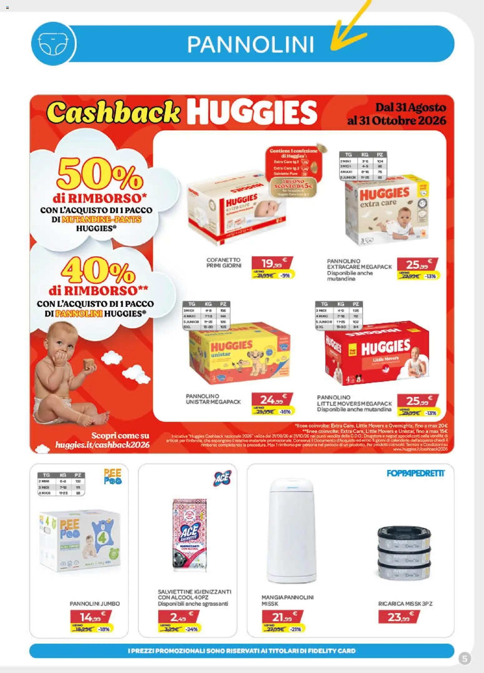 Volantino Bimbo store del 27/08/2026 | Pagina: 5 | Prodotti: Pannolini