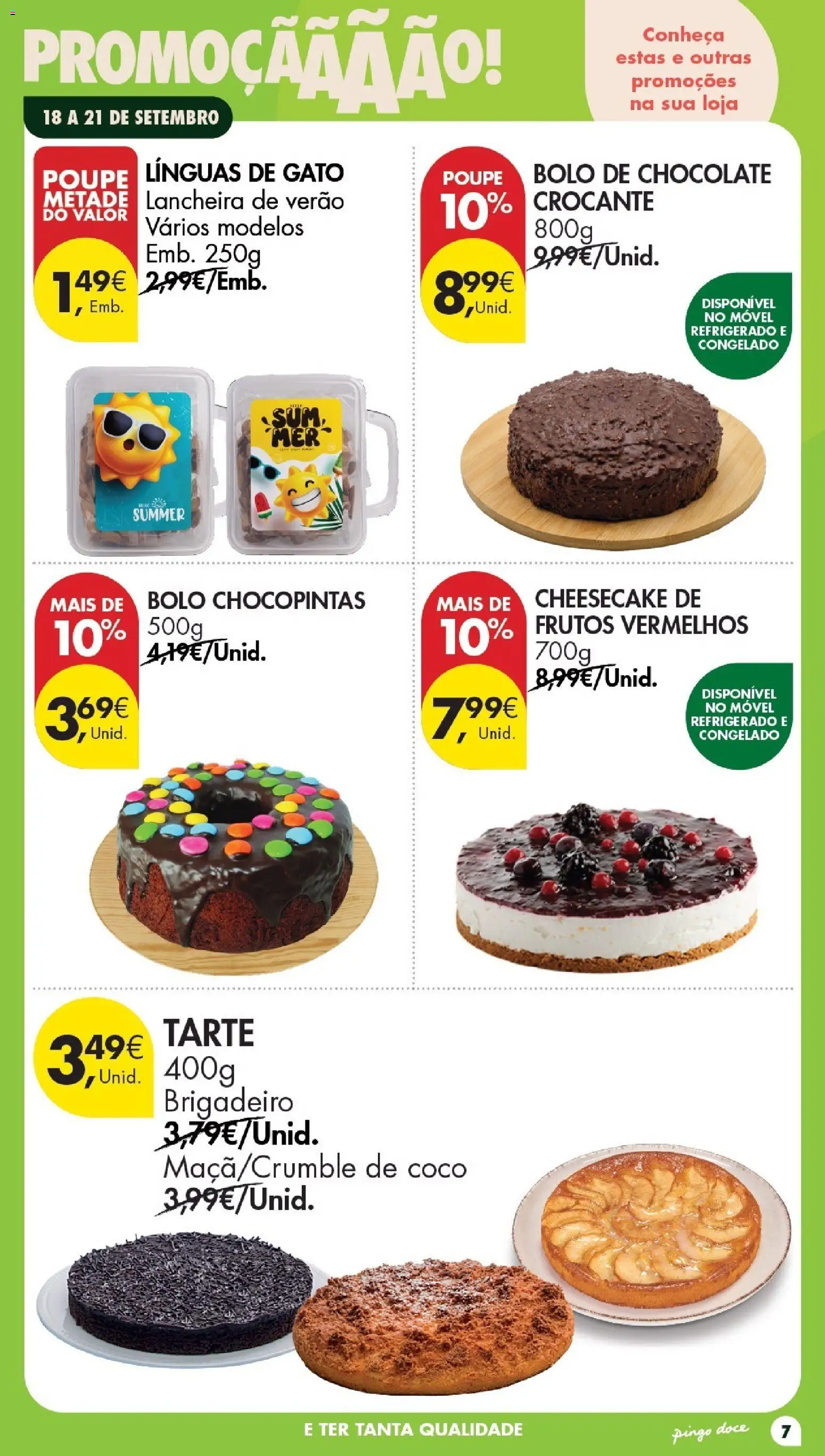 Pingo Doce Poupe este Fim de Semana │ válido de 18/09/2026 | Página: 7 | Produtos: Bolo, Chocolate, Tarte, Coco