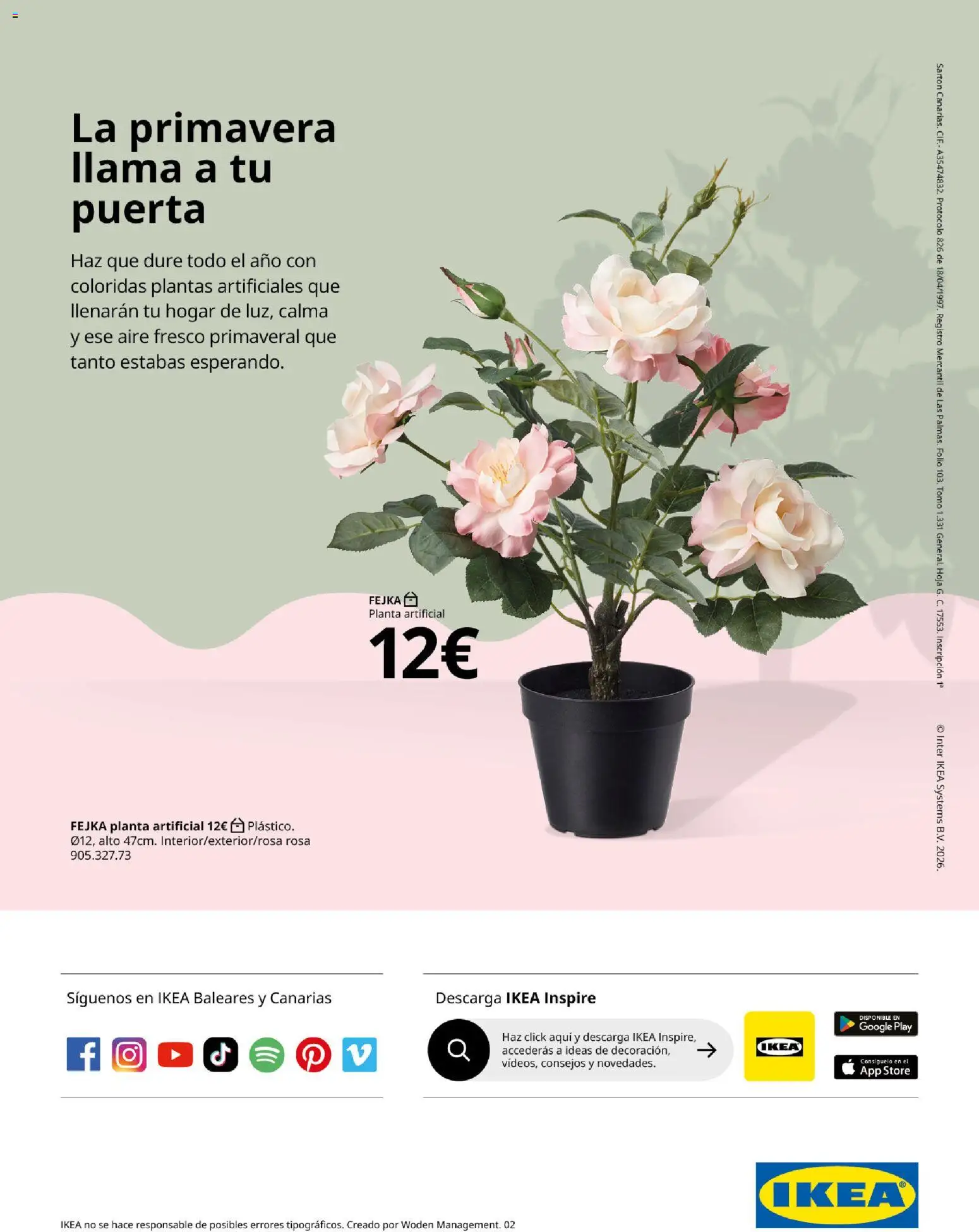 IKEA - Colecciones de primaver │ válido desde el 01/01/2026 | Página: 16 | Productos: Planta artificial