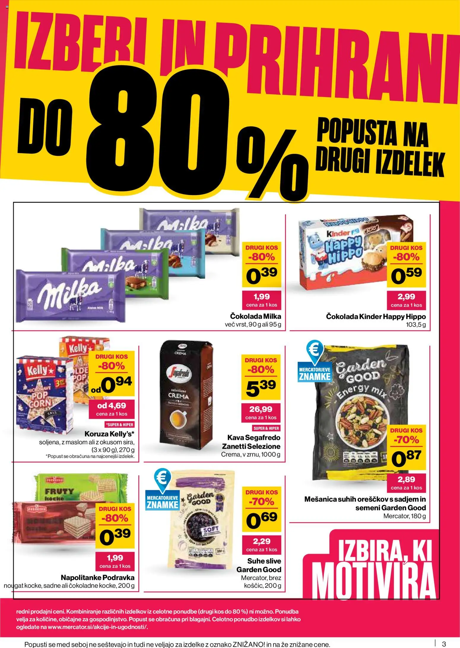 Novi Mercator katalog ponudbe – veljaven od 28.05.2026 | Stran: 3 | Izdelki: Koruza, Kos, Kava, Cokolada