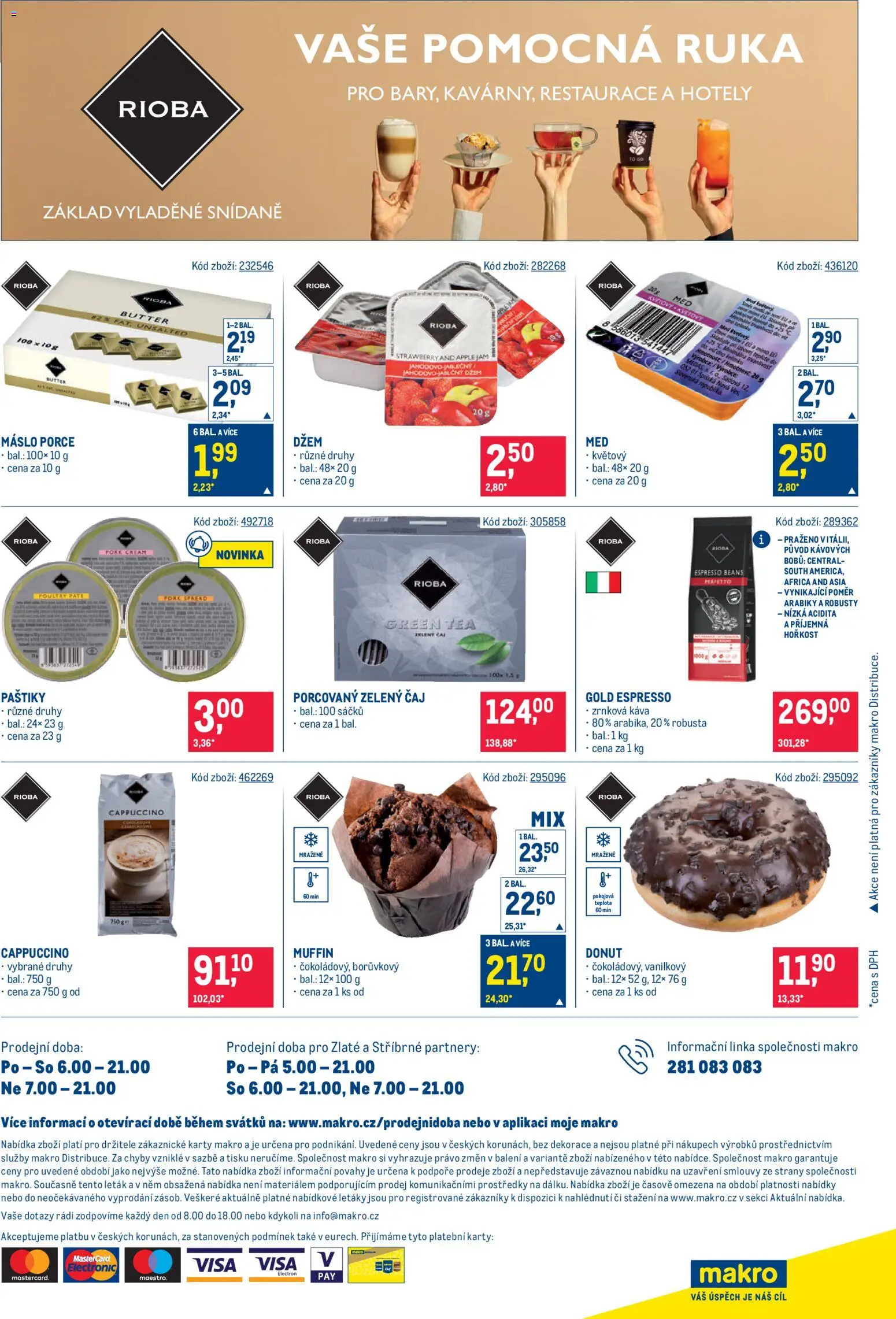 Makro leták - Gastronomie od 09.09.2026 | Strana: 24 | Produkty: Káva, Čaj, Zrnková káva, Cappuccino