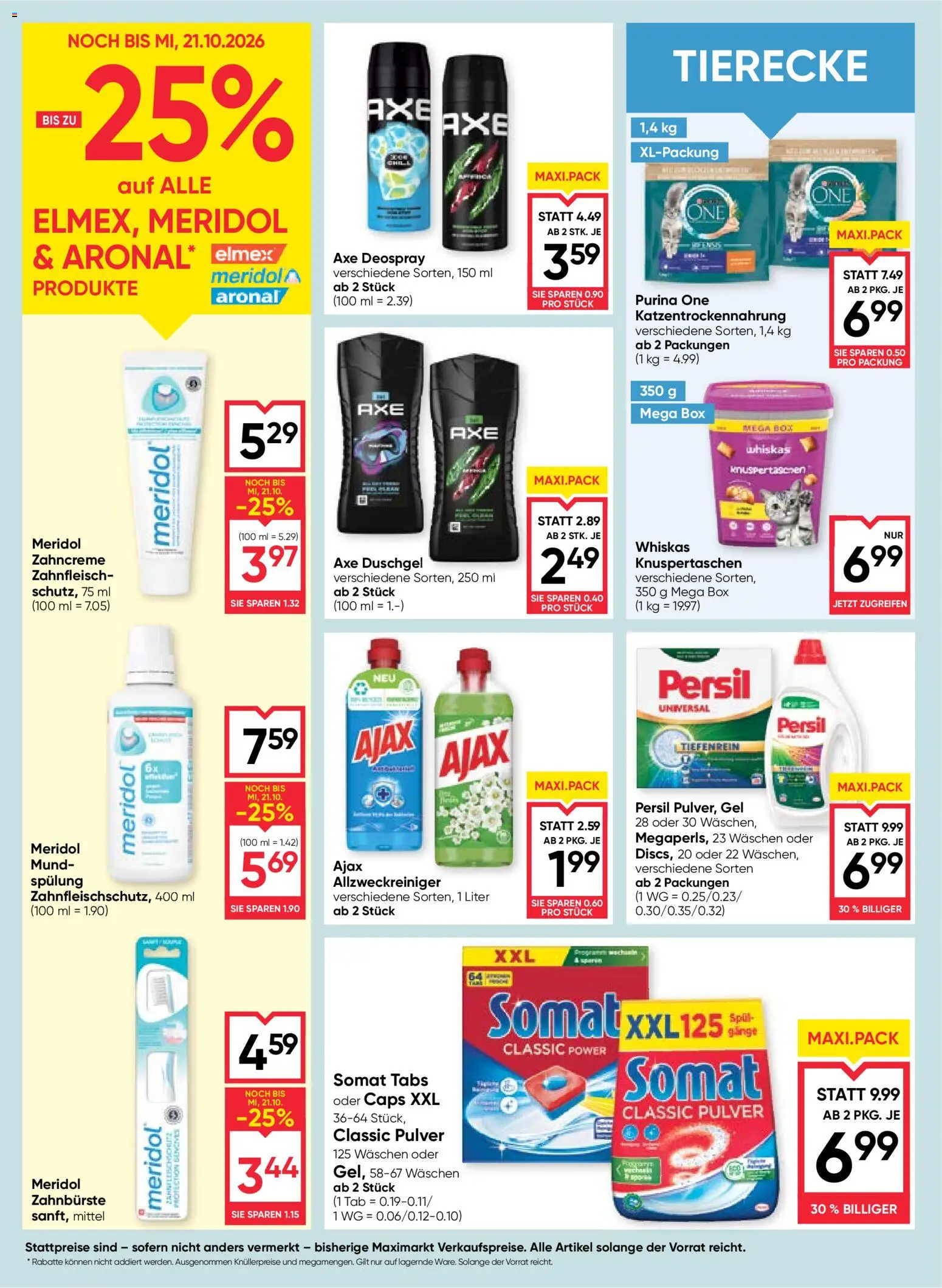 Maximarkt Flugblatt gültig ab 15.10.2026 | Seite: 16 | Produkte: Box, Spülung, Duschgel, Zahnbürste