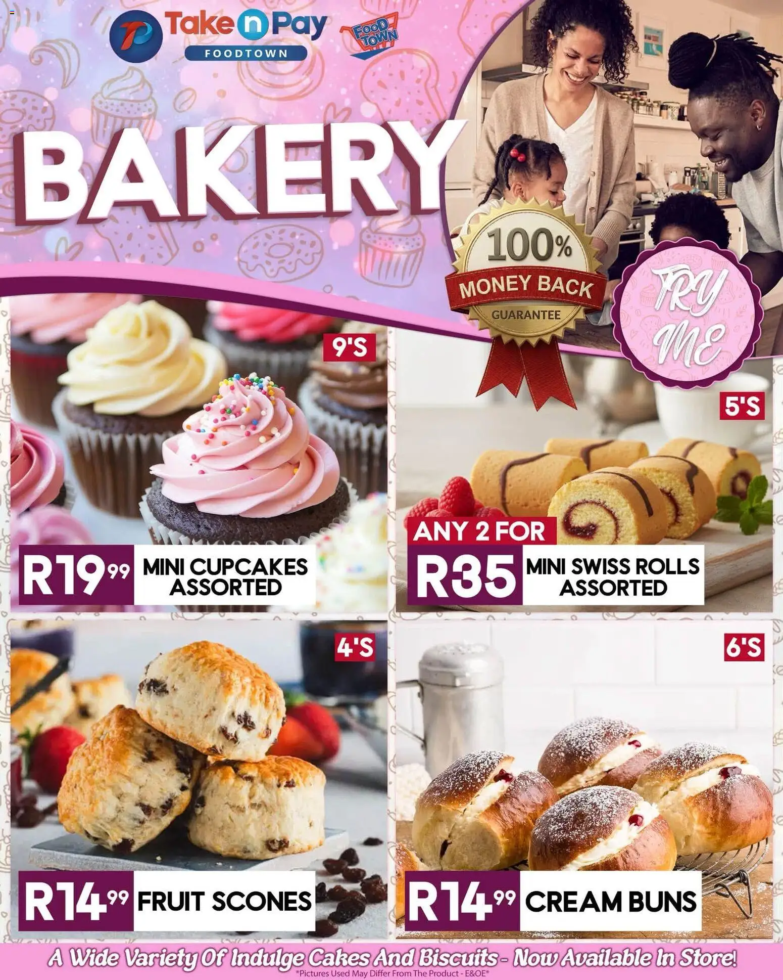 New Take n Pay catalogue – valid from 10/07/2026 | Page: 9 | Products: Buns, Biscuits, Cream, Fruit