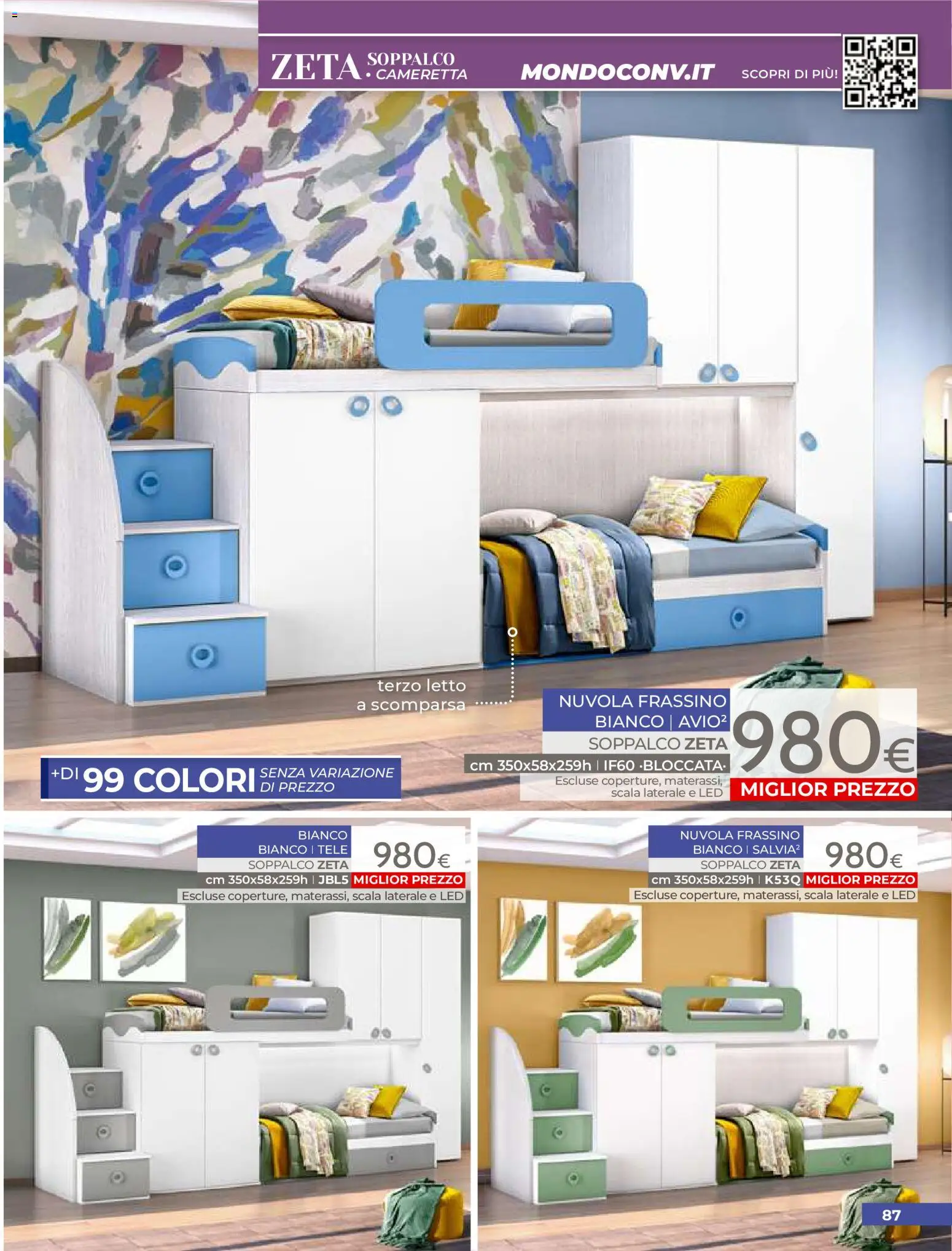 Volantino Mondo Convenienza del 01/07/2026 | Pagina: 89 | Prodotti: Scala, Letto