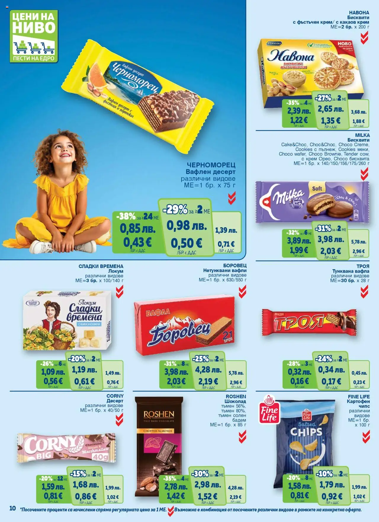 {H1} | Страница: 10 | Продукти: Портокал, Бисквити, Локум, Какаов крем