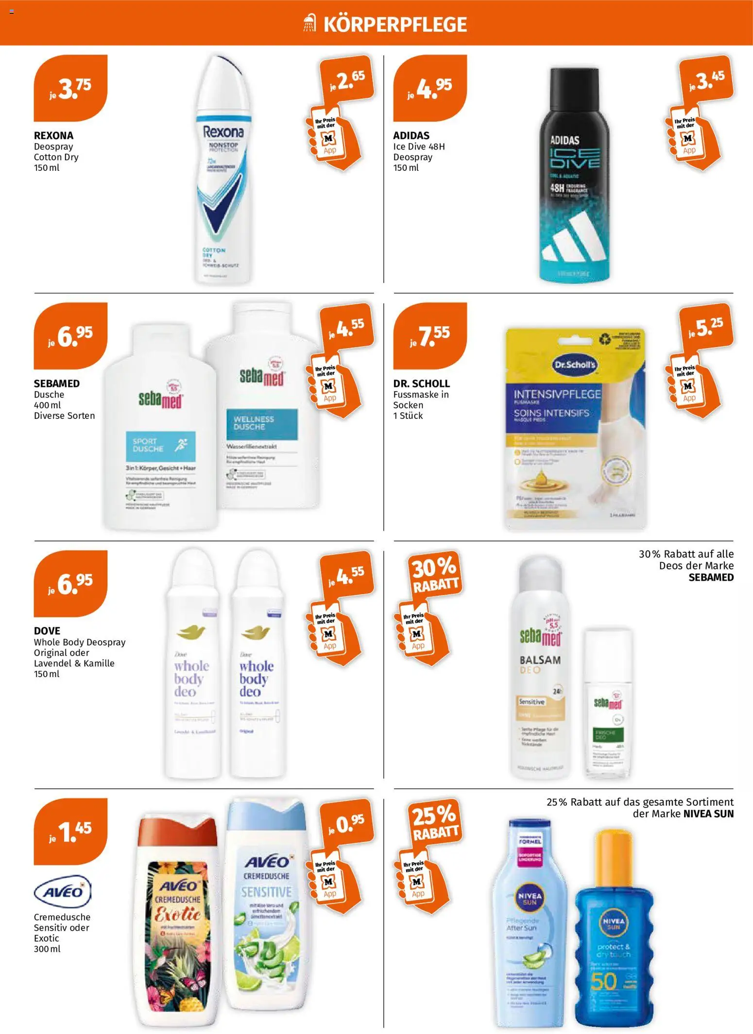 Müller aktionen – gültig ab 20.08.2026 | Seite: 4 | Produkte: Dusche, Fußmaske, Socken, Deospray