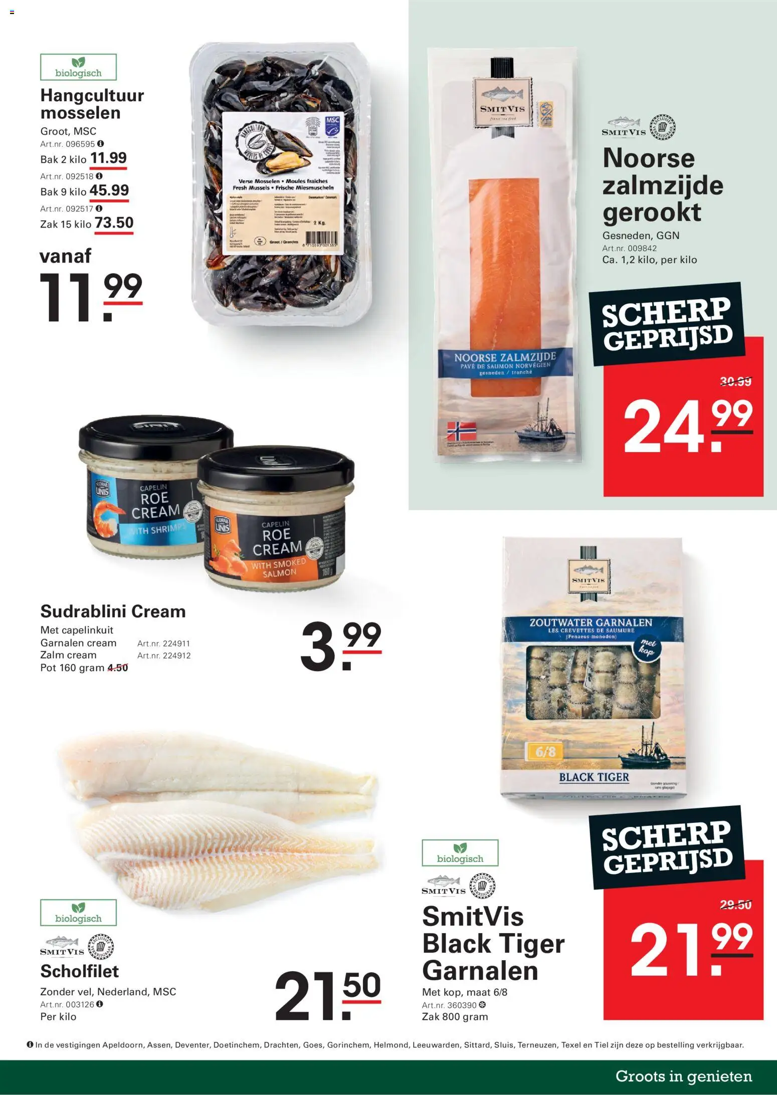 {H1} | Pagina: 35 | Producten: Pot, Zalm, Mosselen, Zak