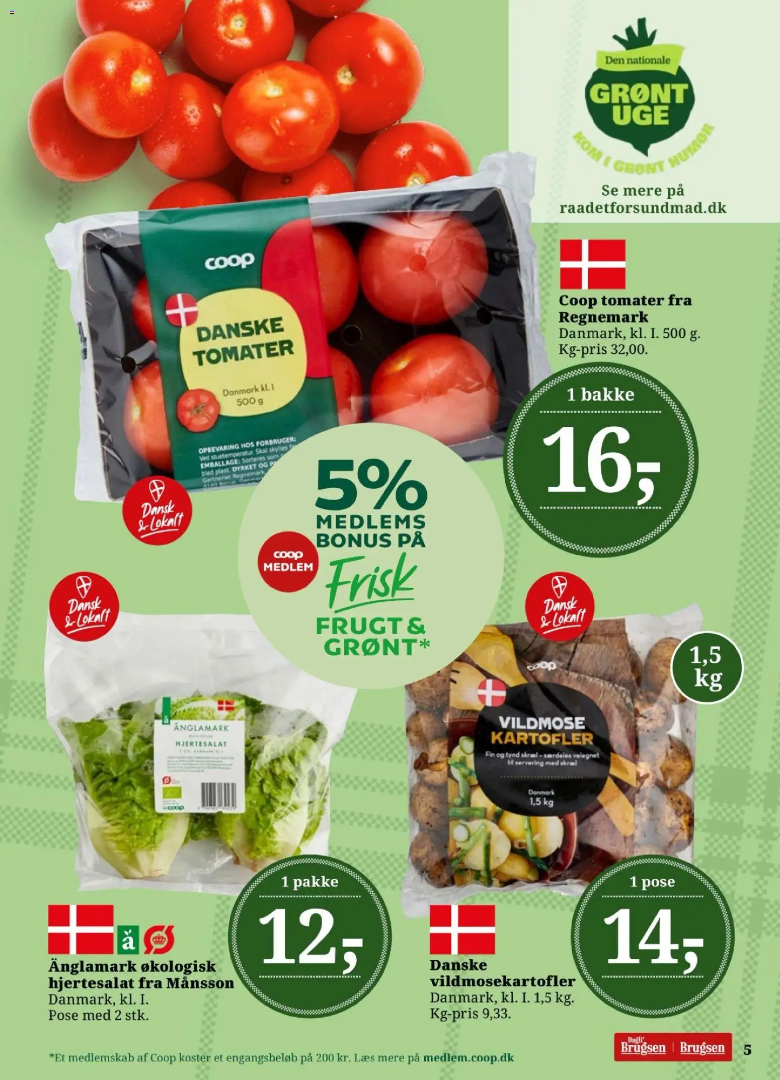 Dagli'Brugsen tilbudsavis – gyldig fra 14/08/2026 | Side: 5 | Produkter: Tomater, Kartofler, Søm