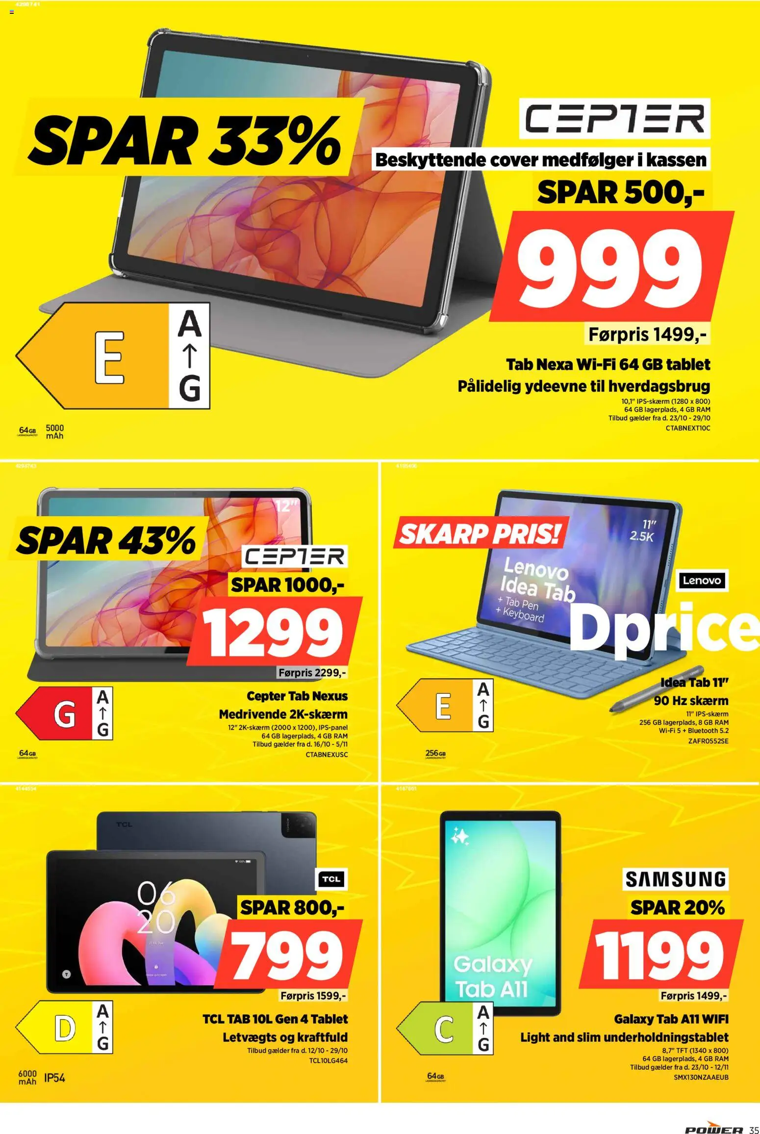 Power tilbudsavis – gyldig fra 23/10/2026 | Side: 35 | Produkter: RAM, Skærm, Tablet