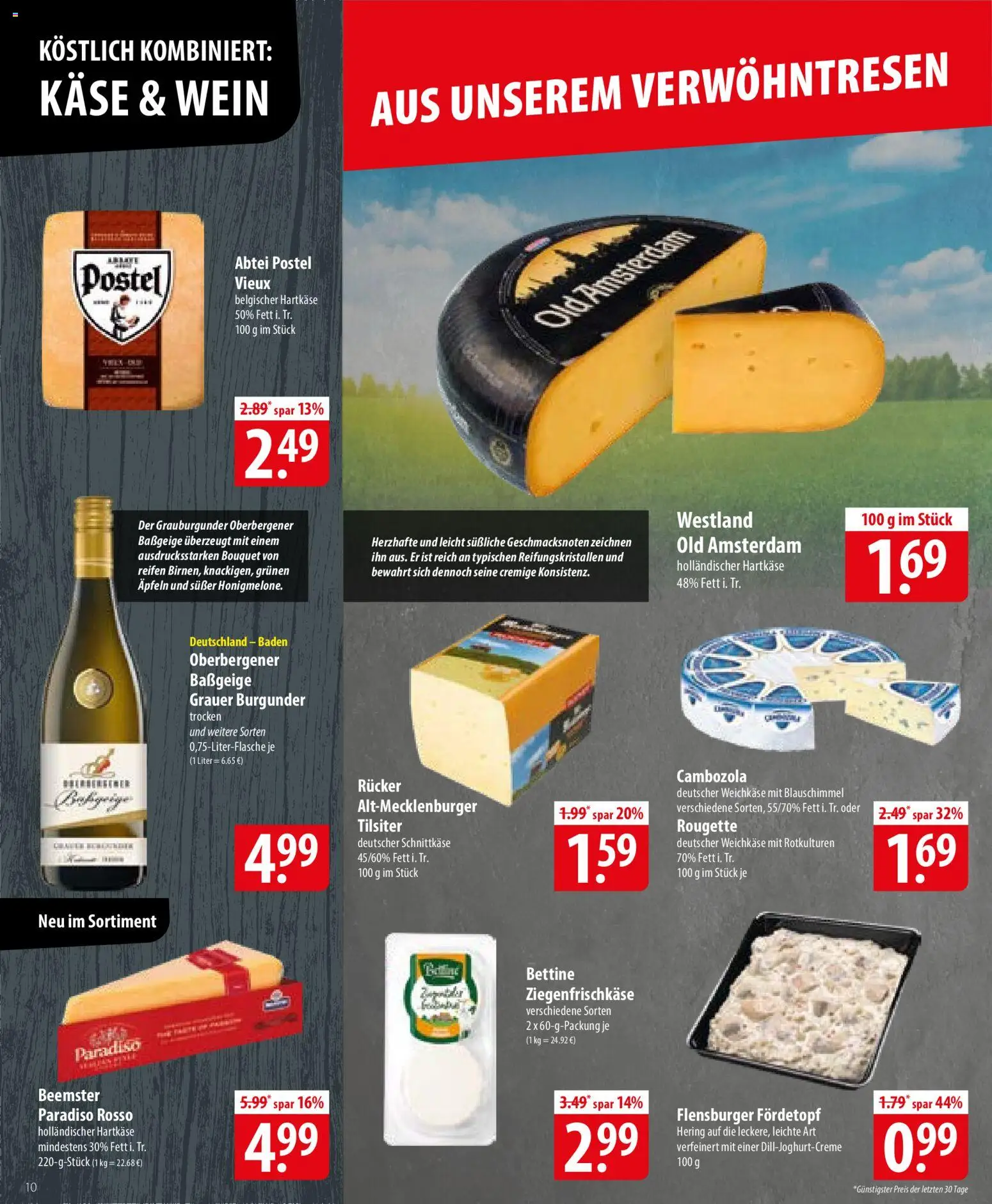 Famila Prospekt – gültig ab 01.06.2026 | Seite: 10 | Produkte: Käse, Flensburger, Wein