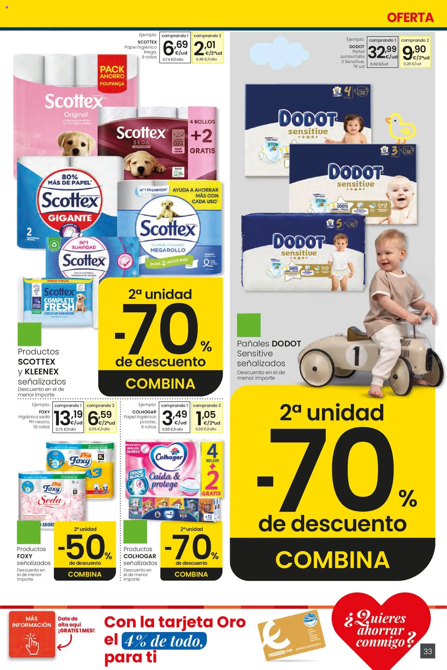 Eroski Ofertones de verano │ válido desde el 28.05.2026 | Página: 33 | Productos: Papel higienico