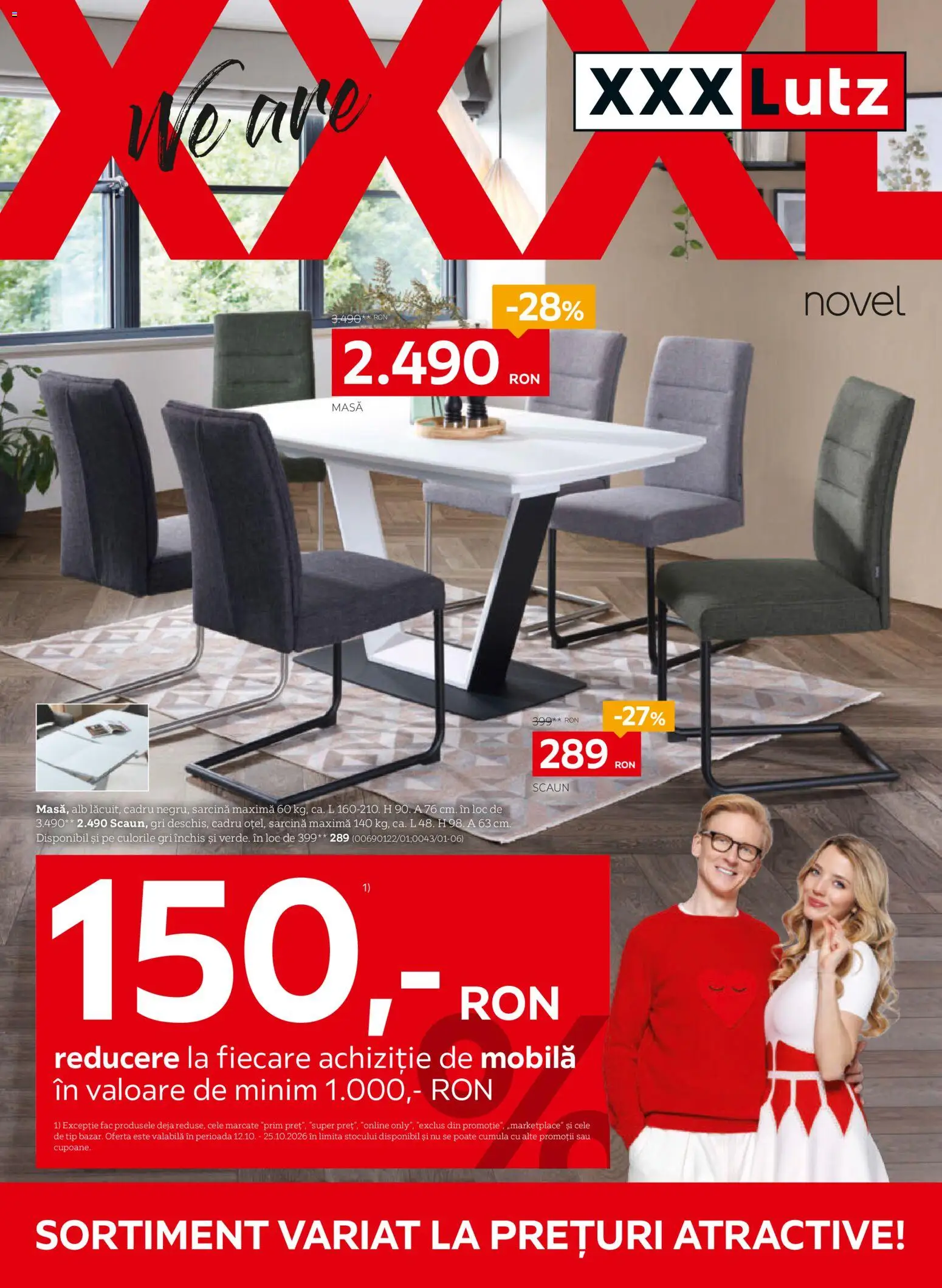 Noul catalog XXXLutz – valabil de la 05.10.2026 | Pagină: 1 | Produse: Masă, Scaun, Tip