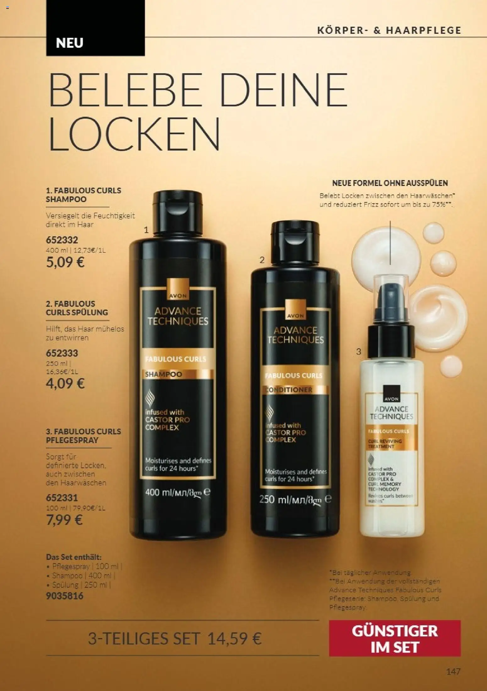 AVON Katalog Oktober 2026 – gültig ab 01.10.2026 | Seite: 147 | Produkte: Shampoo, Spülung