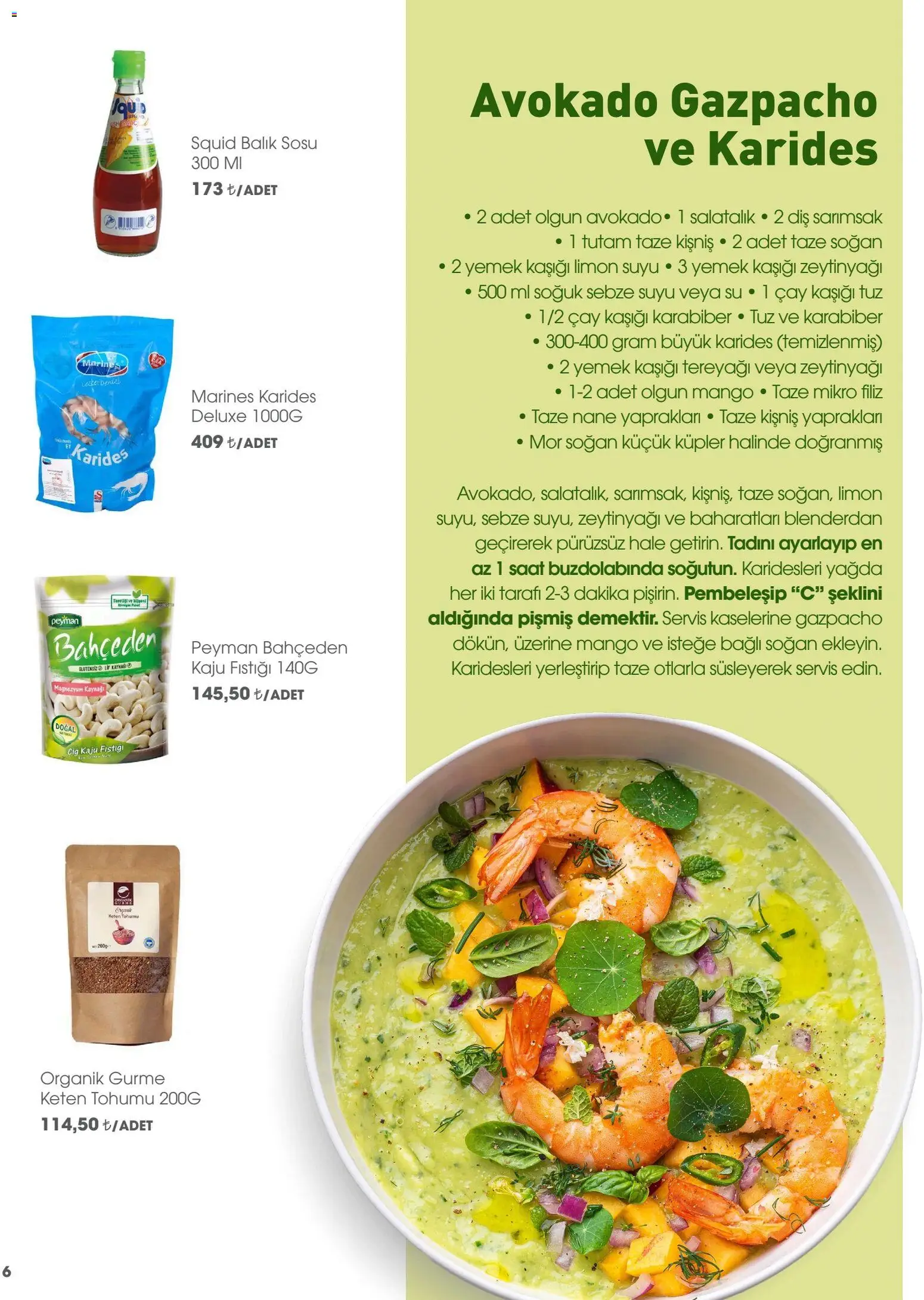 CarrefourSA - Katalog Gurme - 01.04.2026 tarihinden itibaren geçerlidir | Sayfa: 6 | Ürünler: Tereyağı, Sebze, Limon, Mango