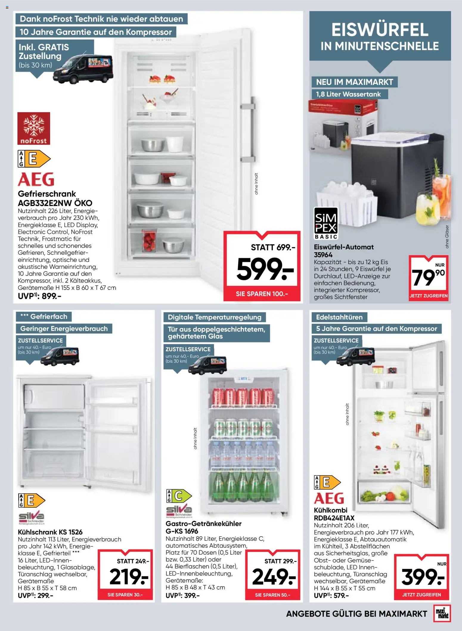 Maximarkt Flugblatt gültig ab 01.07.2026 | Seite: 19 | Produkte: Eis, Obst, Kühlschrank, Gefrierschrank