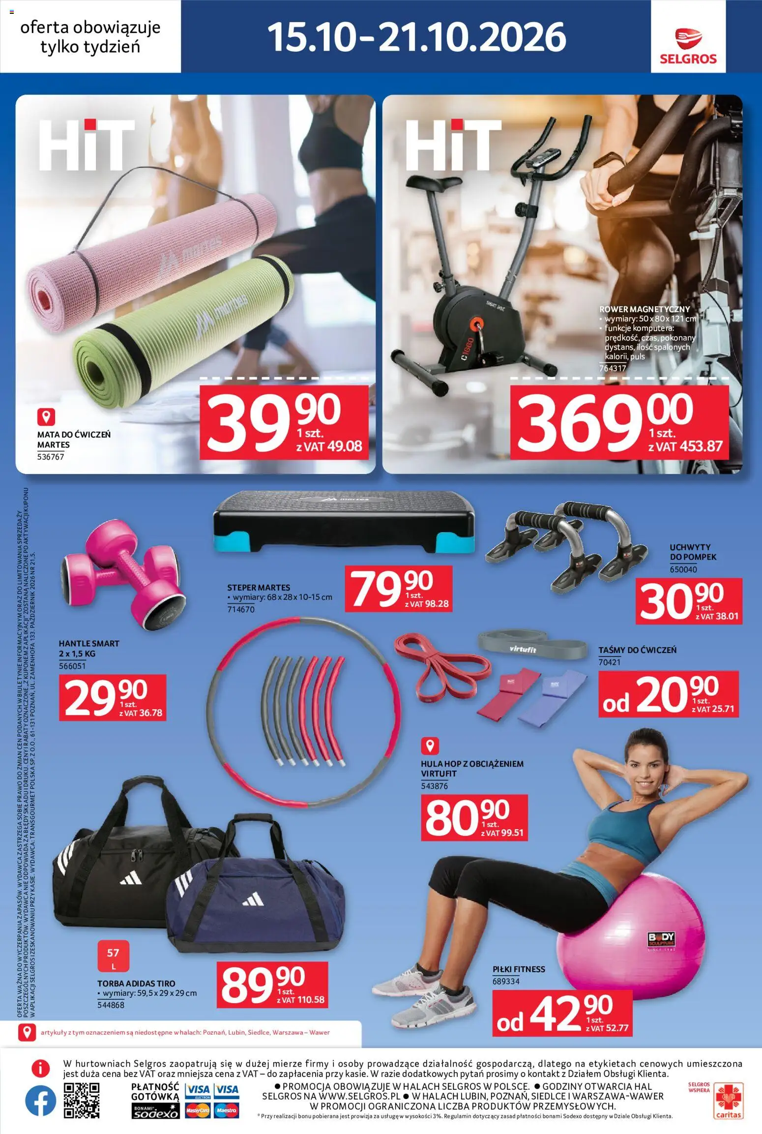 Selgros cash&carry gazetka - Jeszcze więcej super promocji od 15.10.2026 | Strona: 11 | Produkty: Torba, Rower