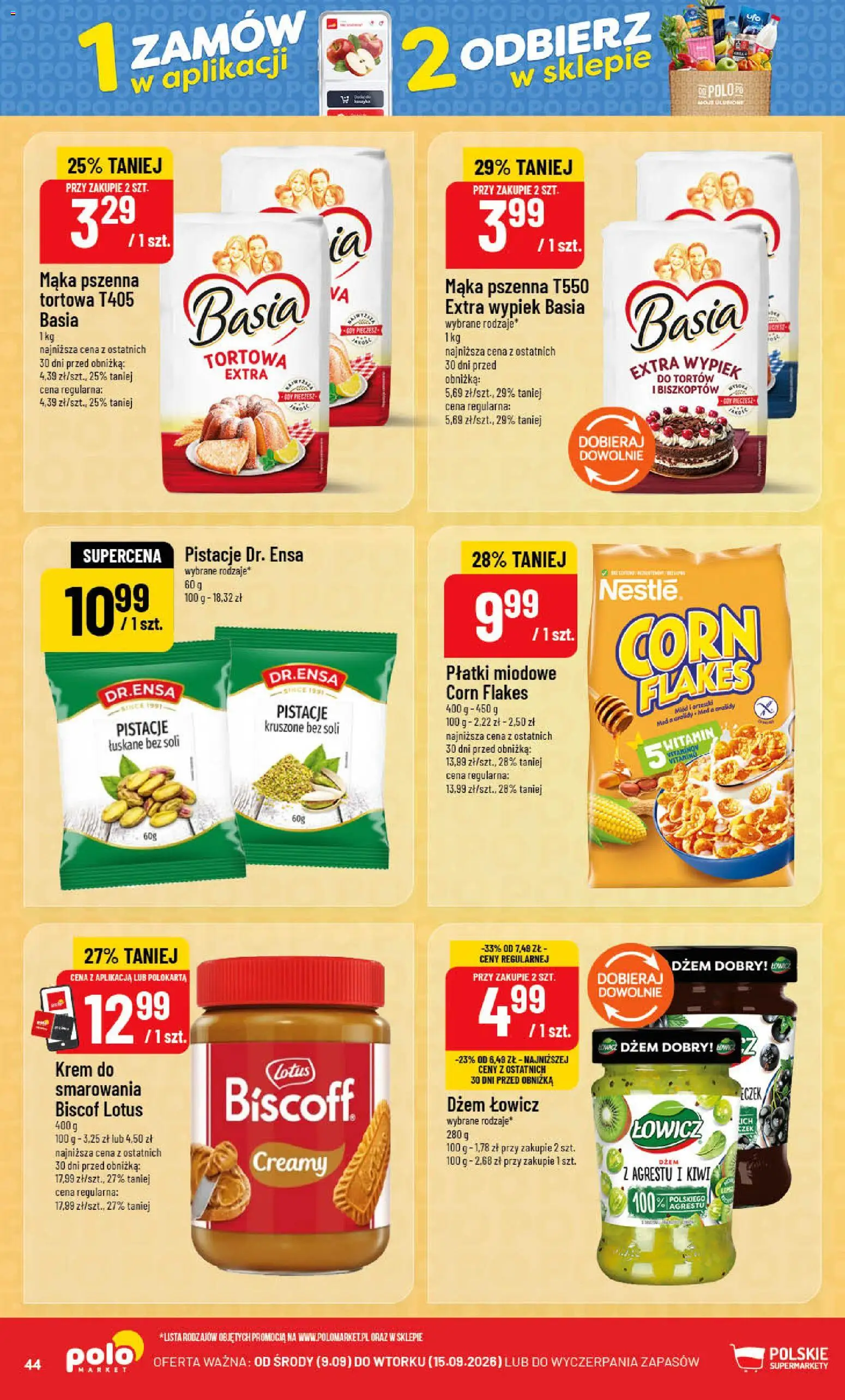POLOmarket gazetka od 09.09.2026 | Strona: 44 | Produkty: Lotus, Płatki, Kiwi, Krem