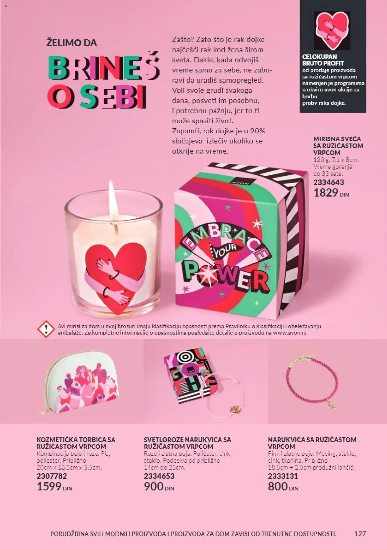 AVON katalog - važi od 01.10.2026 | Strana: 127 | Proizvode: Sto, Kozmetička torbica