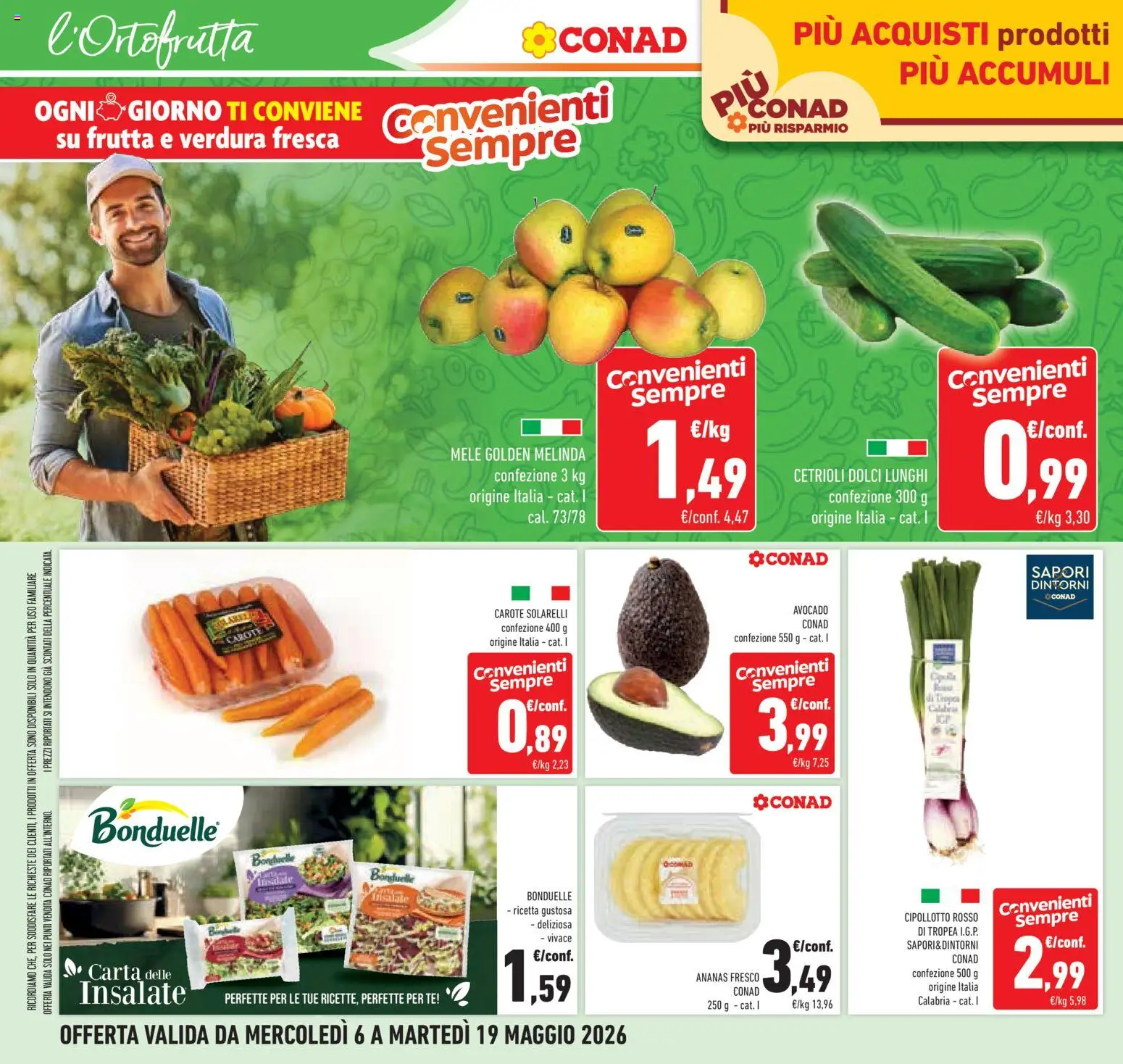 Volantino Conad del 06.05.2026 | Pagina: 10 | Prodotti: Tè, Avocado, Carote, Ananas
