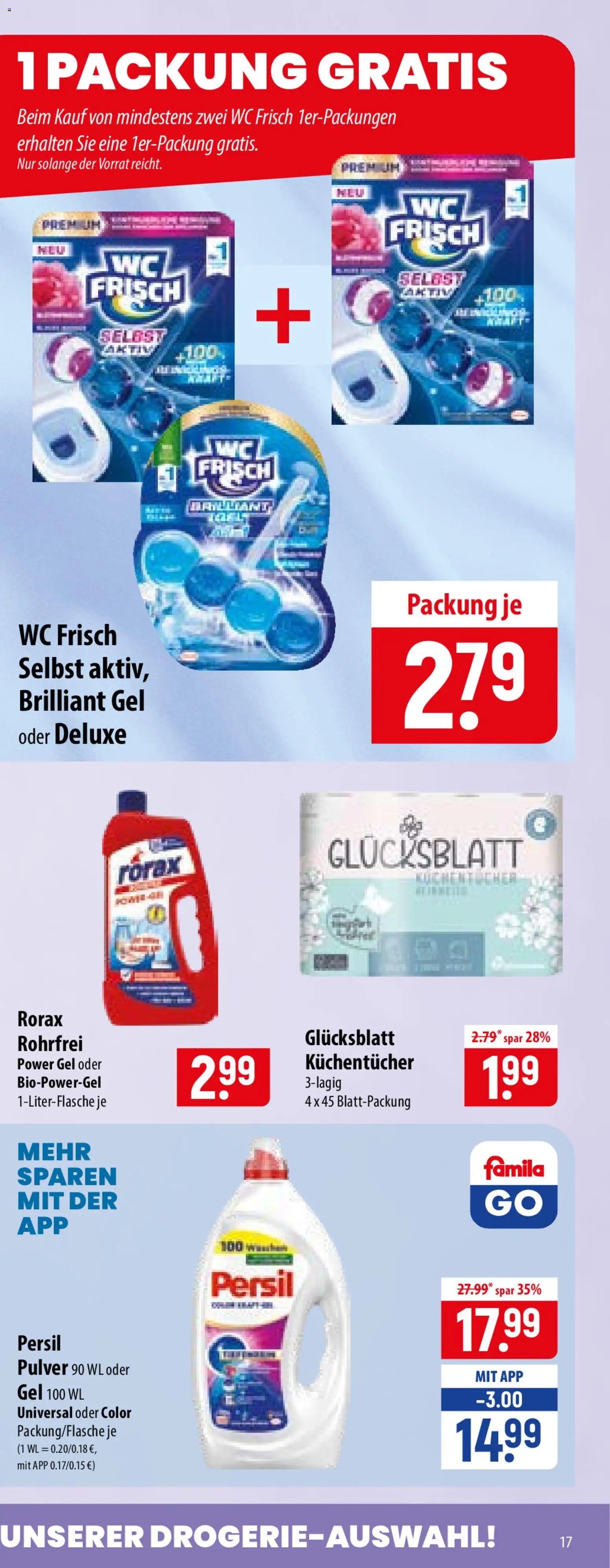 Famila Prospekt – gültig ab 13.07.2026 | Seite: 33 | Produkte: Wc frisch, Persil