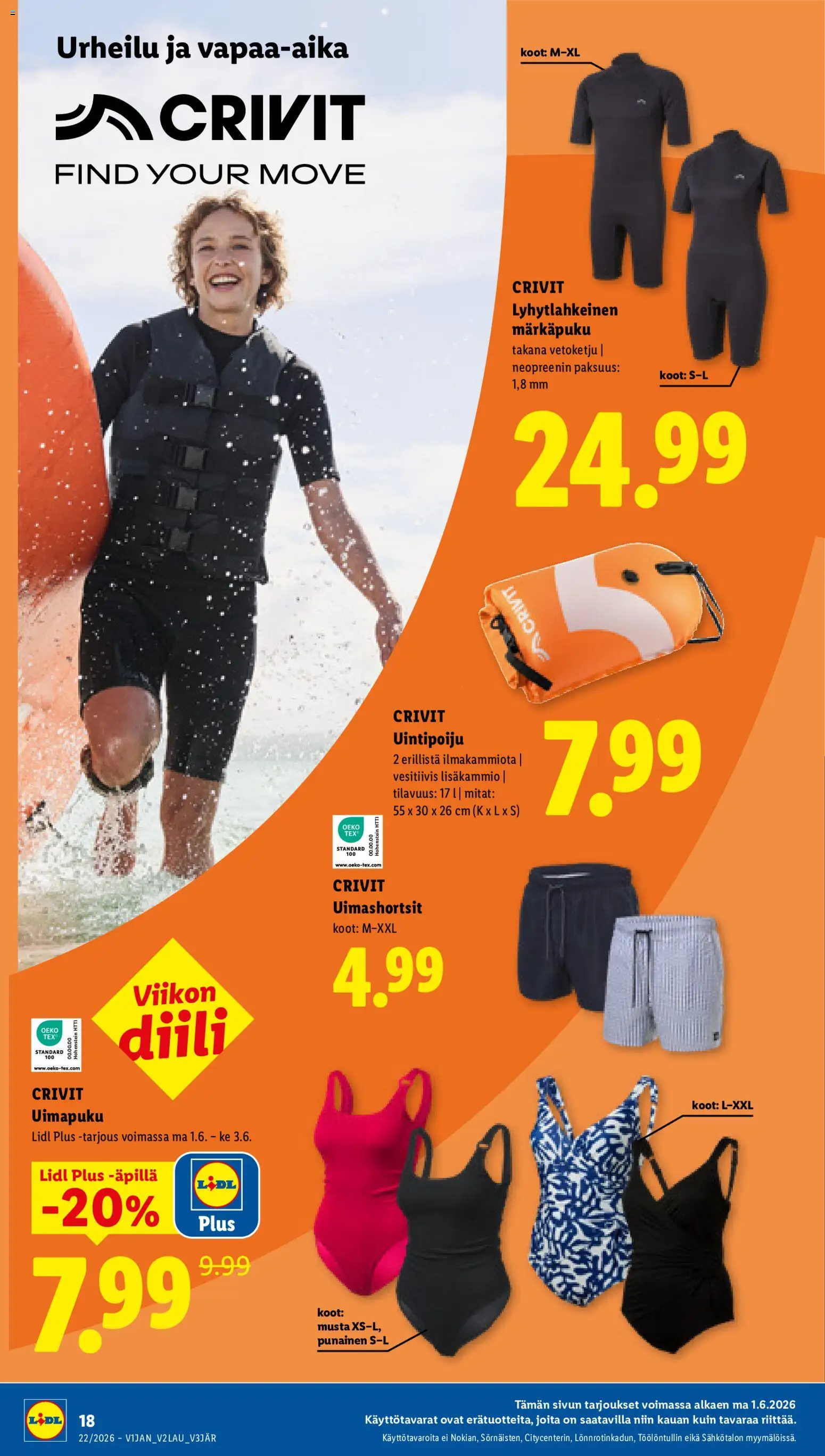 Lidl tarjoukset – voimassa 28.05.2026 alkaen | Sivu: 26 | Tuotteet: Uimashortsit, Uimapuku