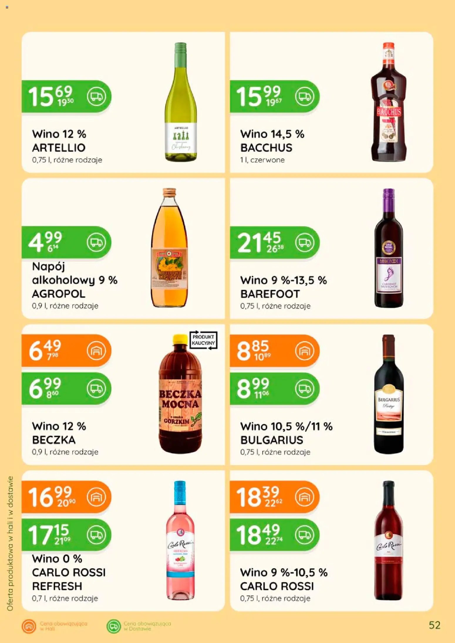Eurocash gazetka - Katalog Alkoholowy od 01.08.2026 | Strona: 52 | Produkty: Wino, Carlo Rossi