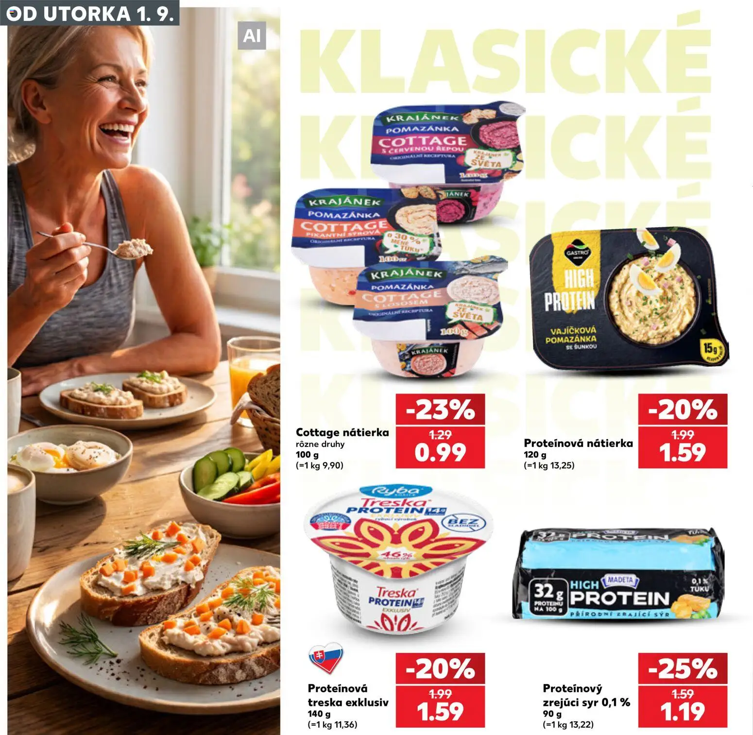 Kaufland SK akciós ujság - amely érvényes a következő dátumtól: 2026.09.01. | Oldal: 16 | Termékek: Protein