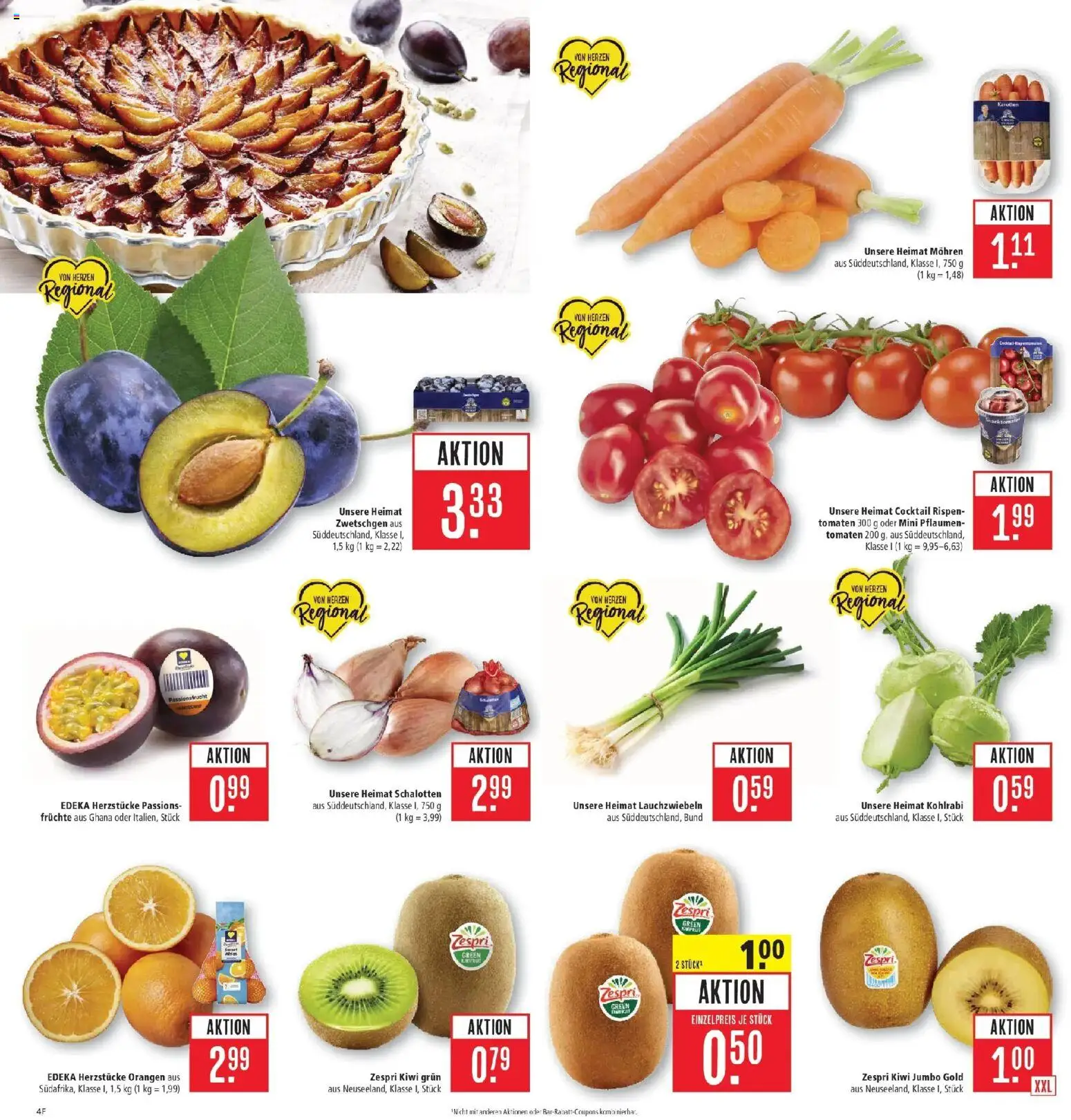 Marktkauf Prospekt Heidenheim (ab 14.09.2026) » Angebote online | Seite: 4 | Produkte: Pflaumen, Kohlrabi, Tomaten, Mohren