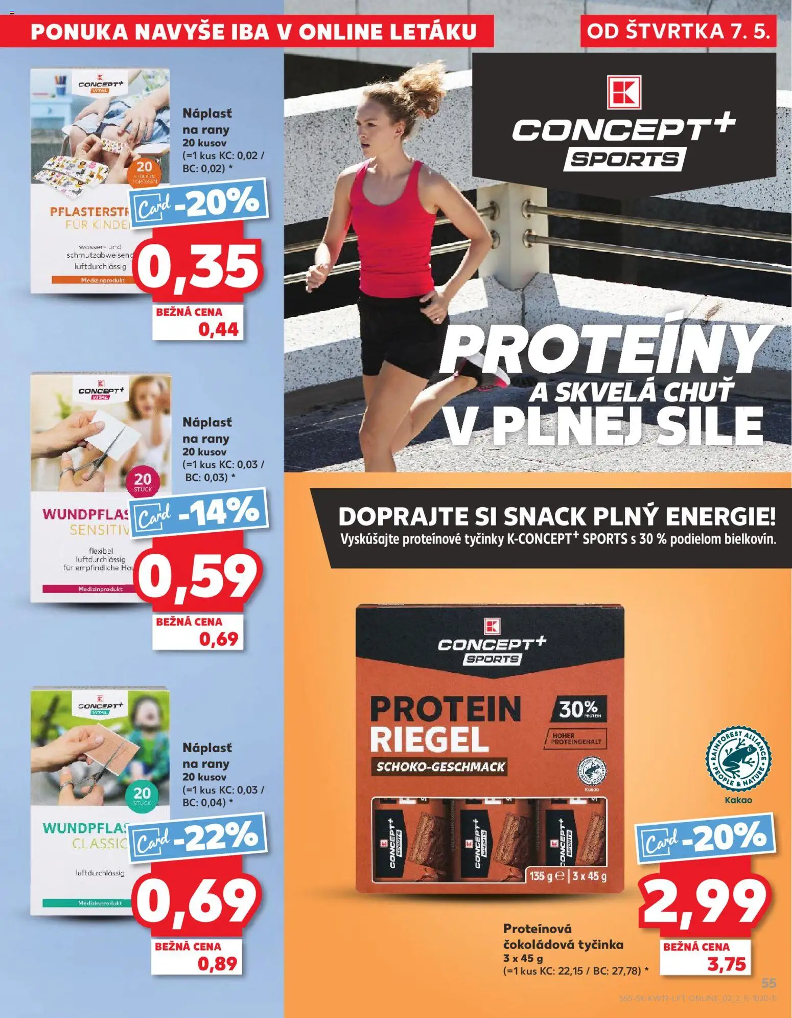 Kaufland SK akciós ujság - amely érvényes a következő dátumtól: 07.05.2026 | Oldal: 55 | Termékek: Protein