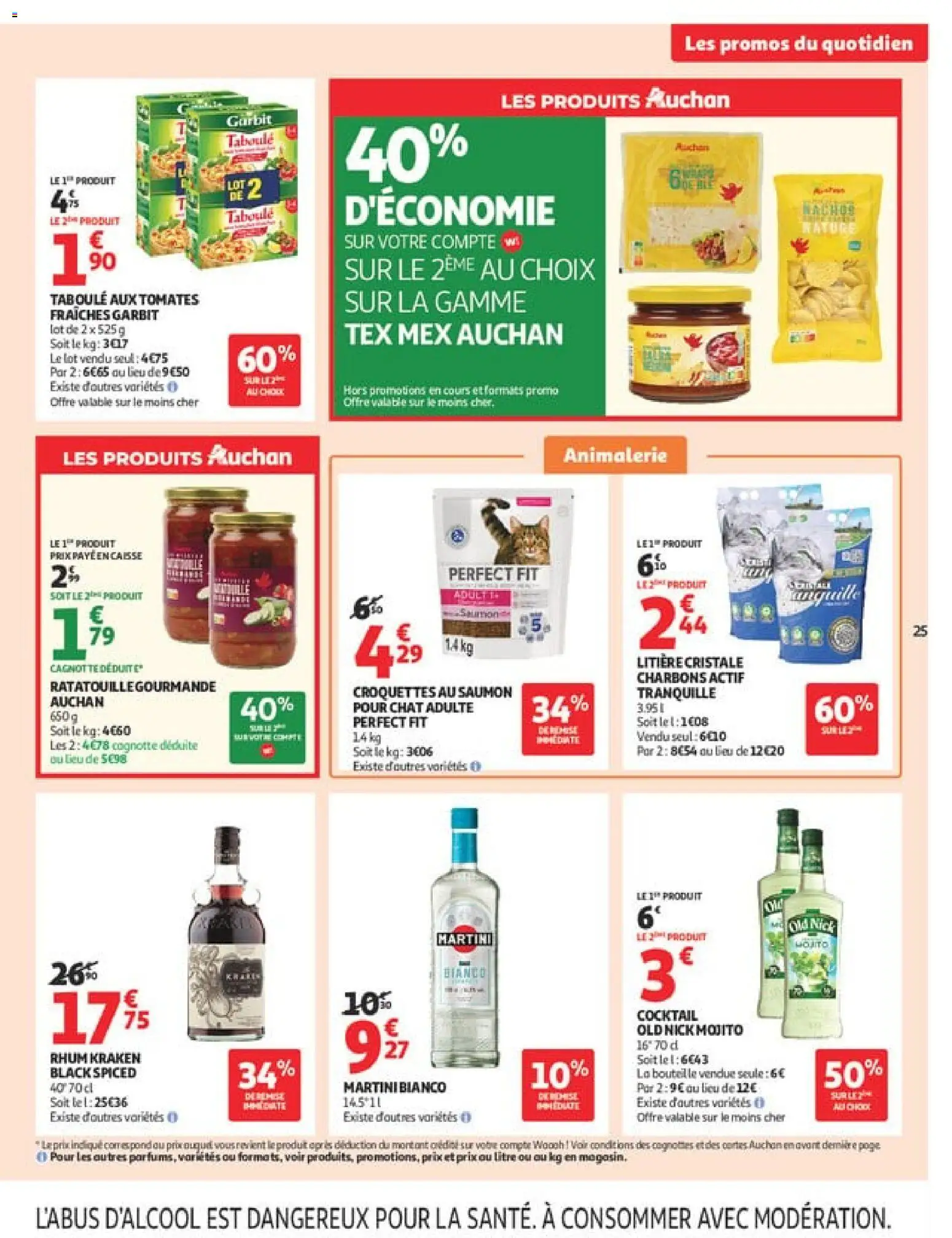 {H1} | Page: 25 | Produits: Nachos, Rhum, Martini, Tomates