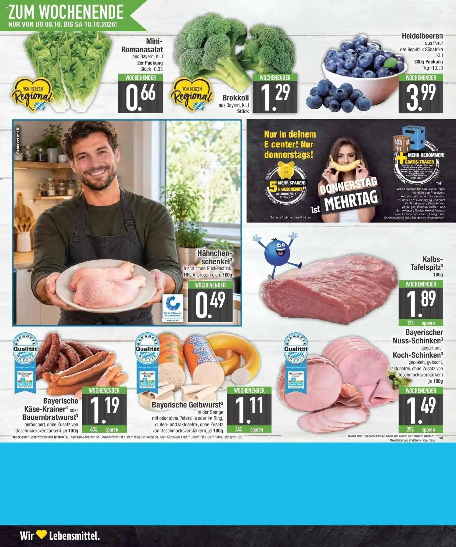 E center Prospekt Donauwörth (ab 05.10.2026) zum Blättern | Seite: 26 | Produkte: Hahnchen, Bier, Wasser, Petersilie