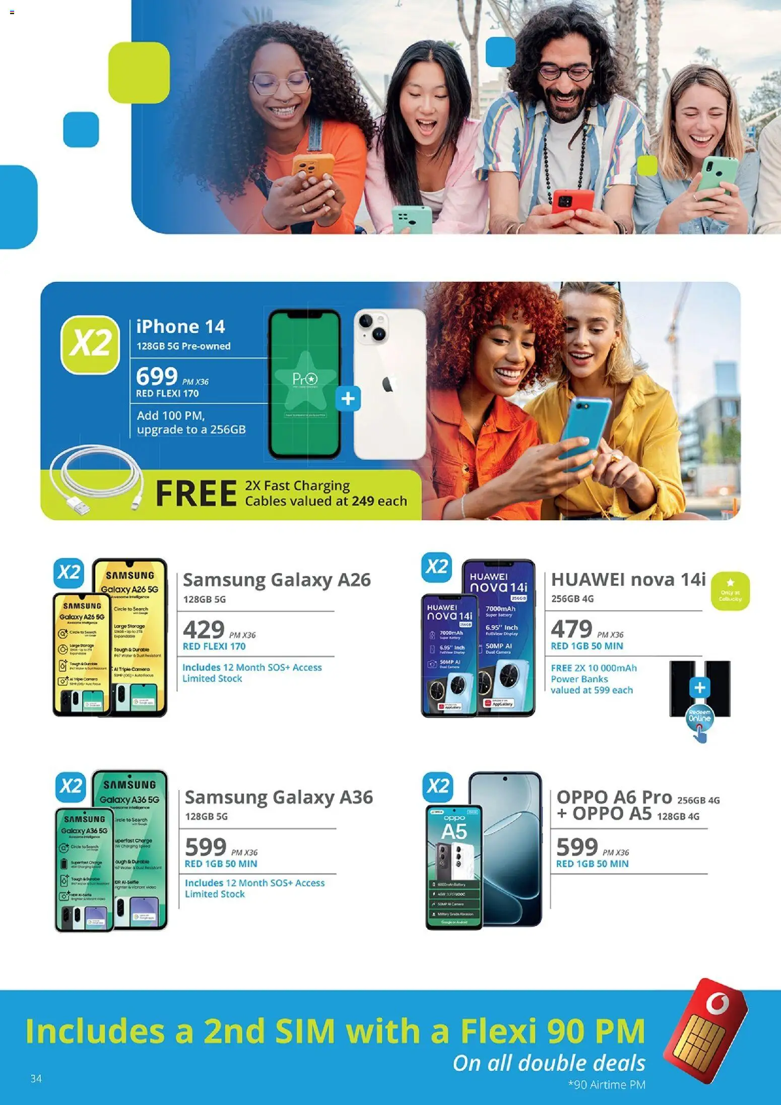 New Cellucity catalogue – valid from 02.04.2026 | Page: 34 | Products: Sim, Camera, Battery, Stock