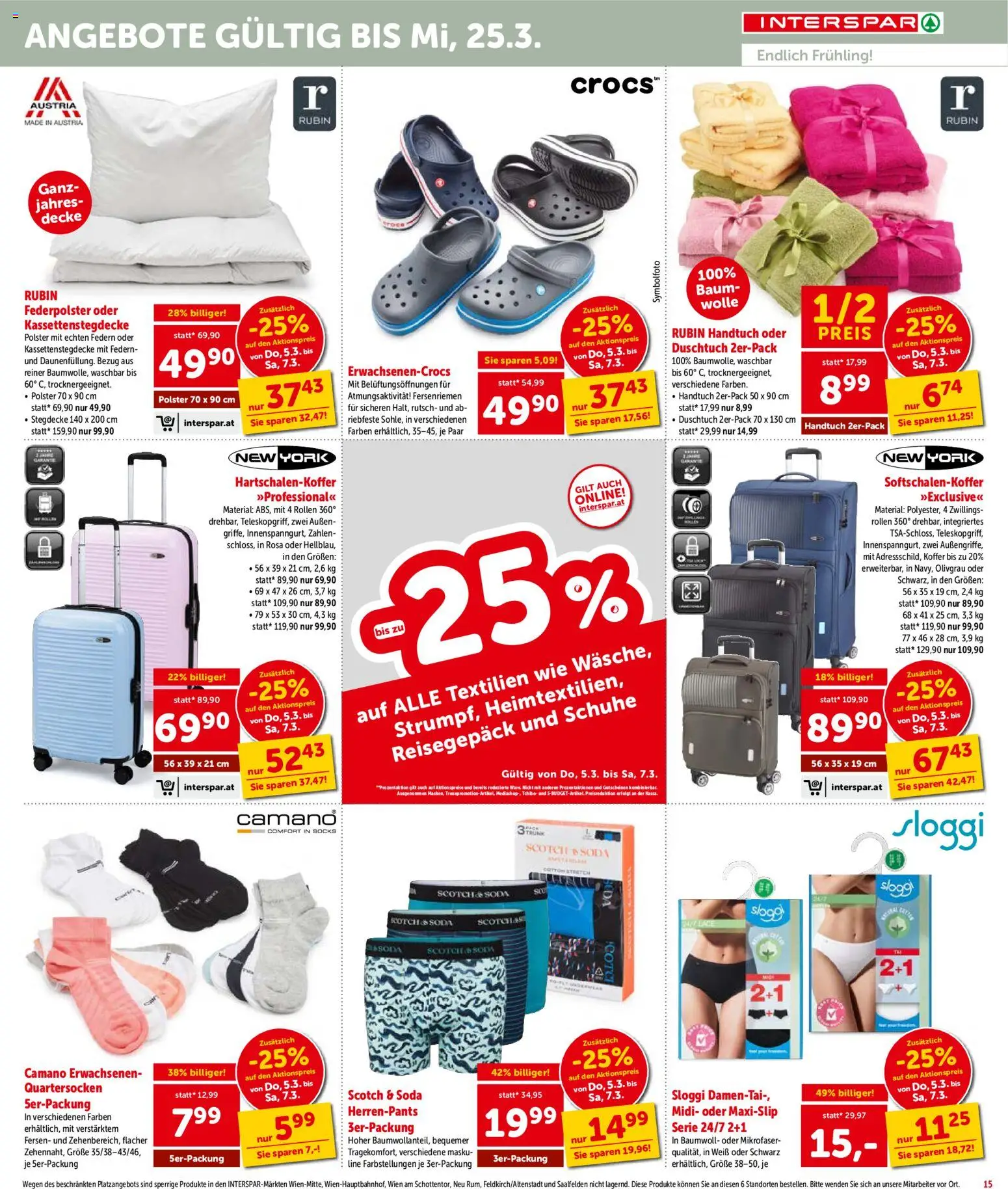 Interspar Flugblatt - Vorarlberg gültig ab 05.03.2026 | Seite: 15 | Produkte: Koffer, Decke