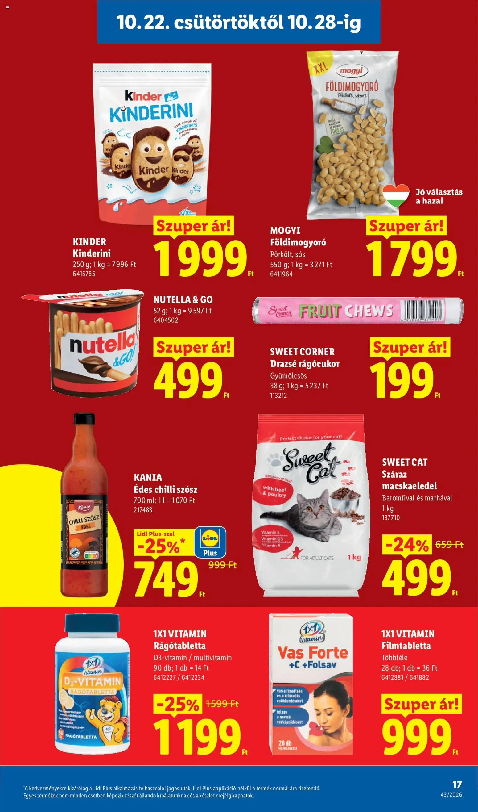 Lidl akciós ujság - amely érvényes a következő dátumtól: 2026.10.22. | Oldal: 17