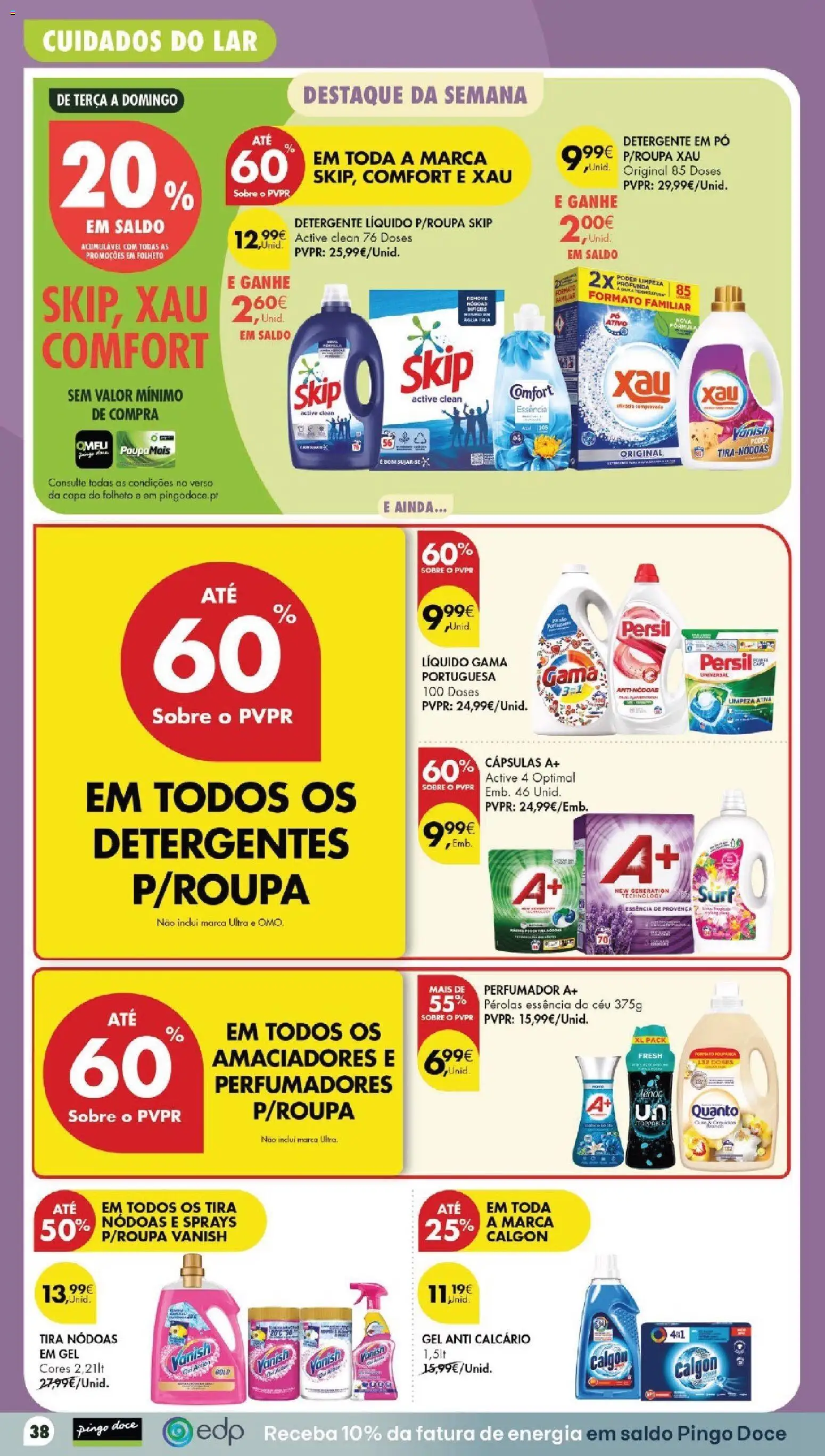 Pingo Doce folheto │ válido de 20/10/2026 | Página: 44 | Produtos: Agua, Detergente em pó, Pó, Cápsulas