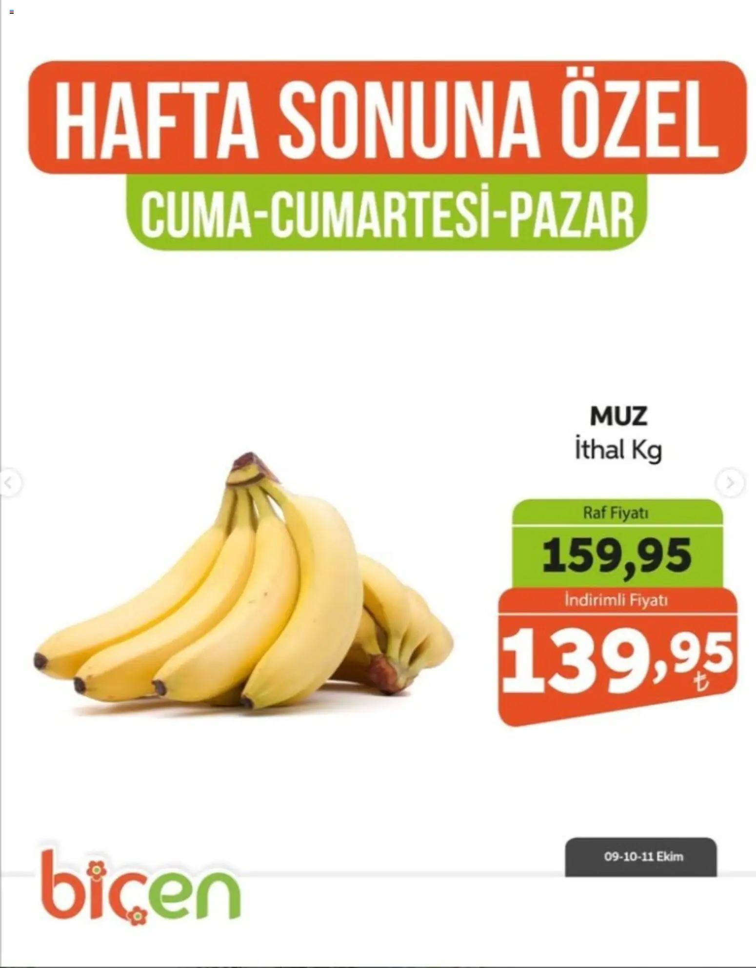 Biçen Market - Hafta Sonuna Özel - Meyve İndirimi - 09 Ekim 2026 tarihinden itibaren geçerlidir | Sayfa: 3 | Ürünler: Raf