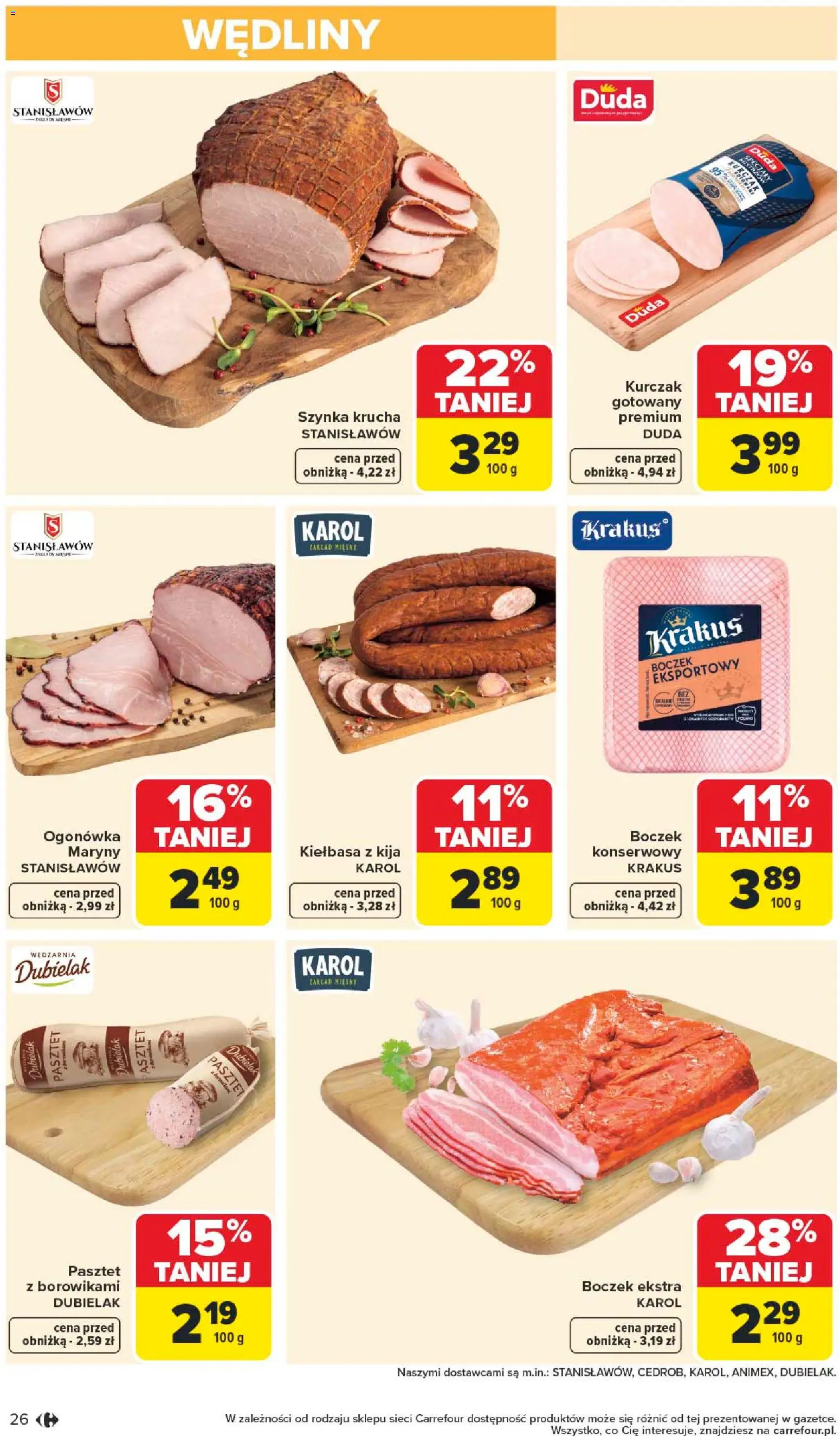 Carrefour gazetka od 04.05.2026 | Strona: 28 | Produkty: Kurczak, Szynka, Boczek, Wędliny