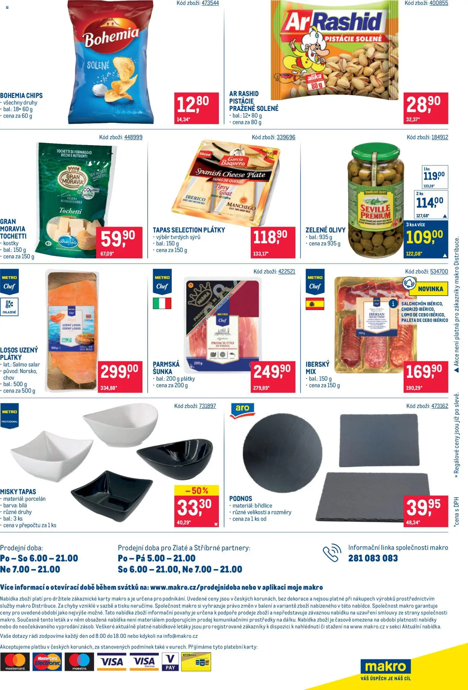 Makro leták - Bar od 07.10.2026 | Strana: 24 | Produkty: Podnos, Prosciutto, Kostky, Bohemia chips