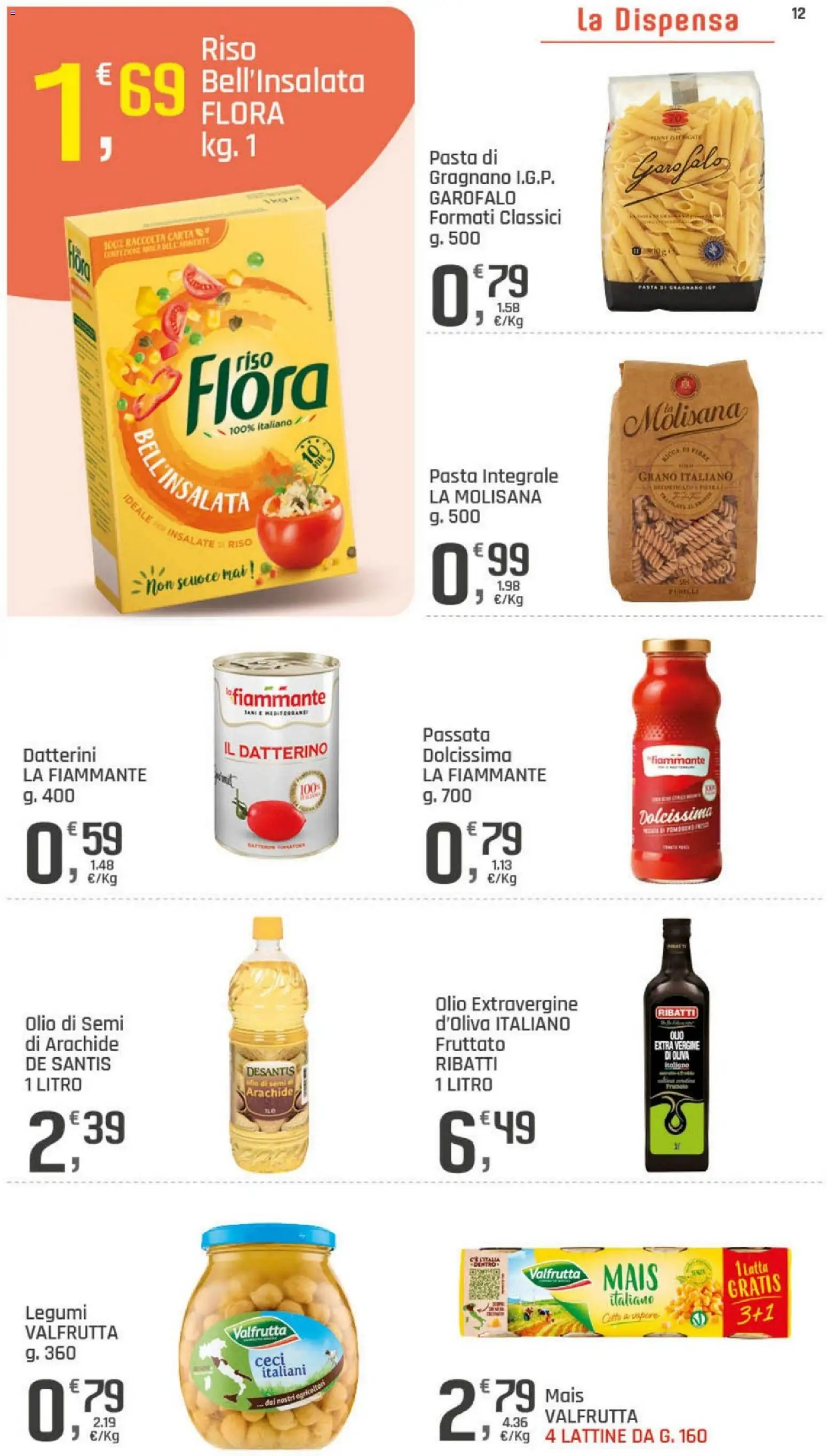 Volantino DOK del 20/08/2026 | Pagina: 12 | Prodotti: Olio di semi, Legumi, La Molisana, Mais