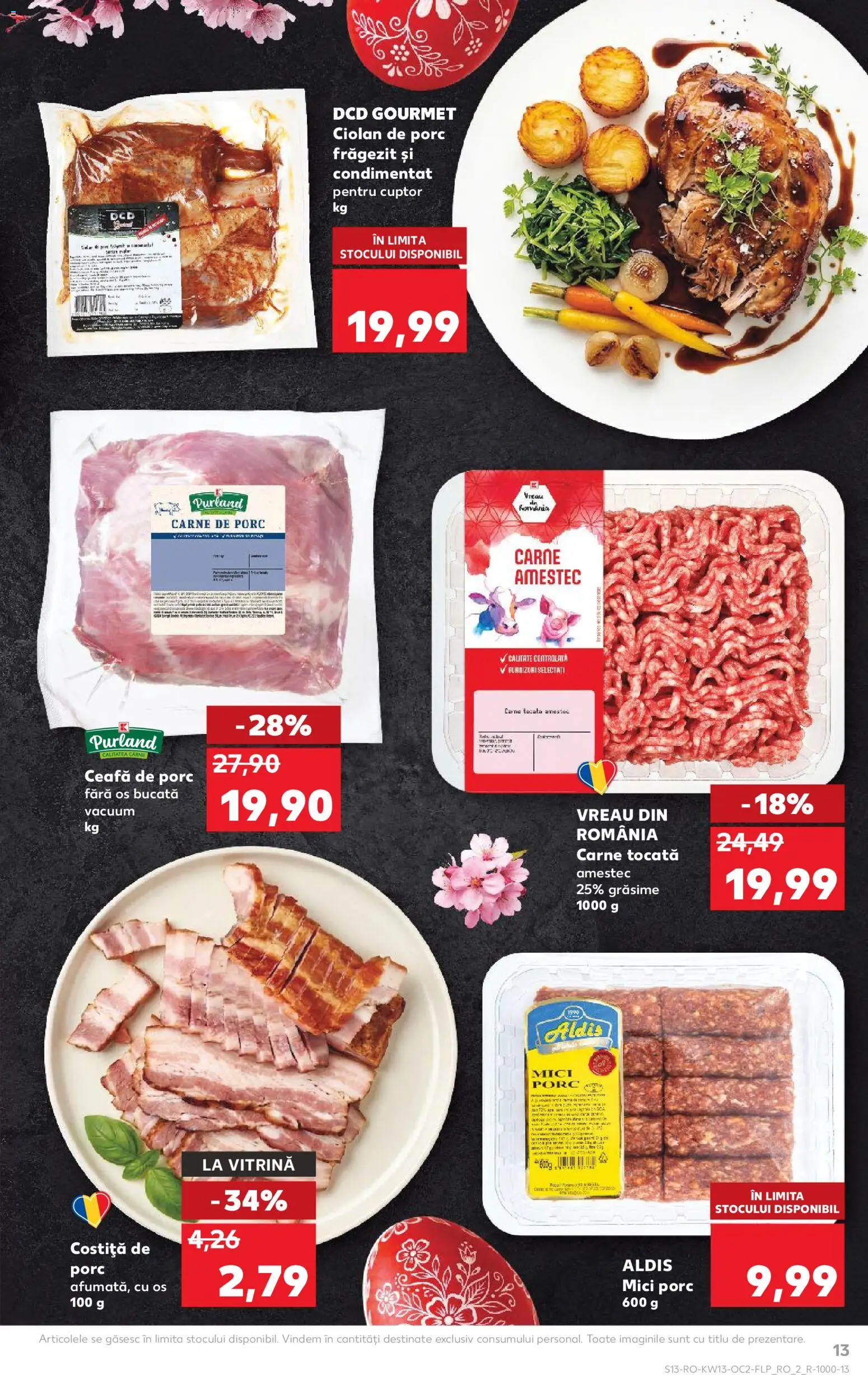 Noul catalog Kaufland – valabil de la 25.03.2026 | Pagină: 13 | Produse: Cuptor, Keçeli kalem, Vitrină, Carne tocată