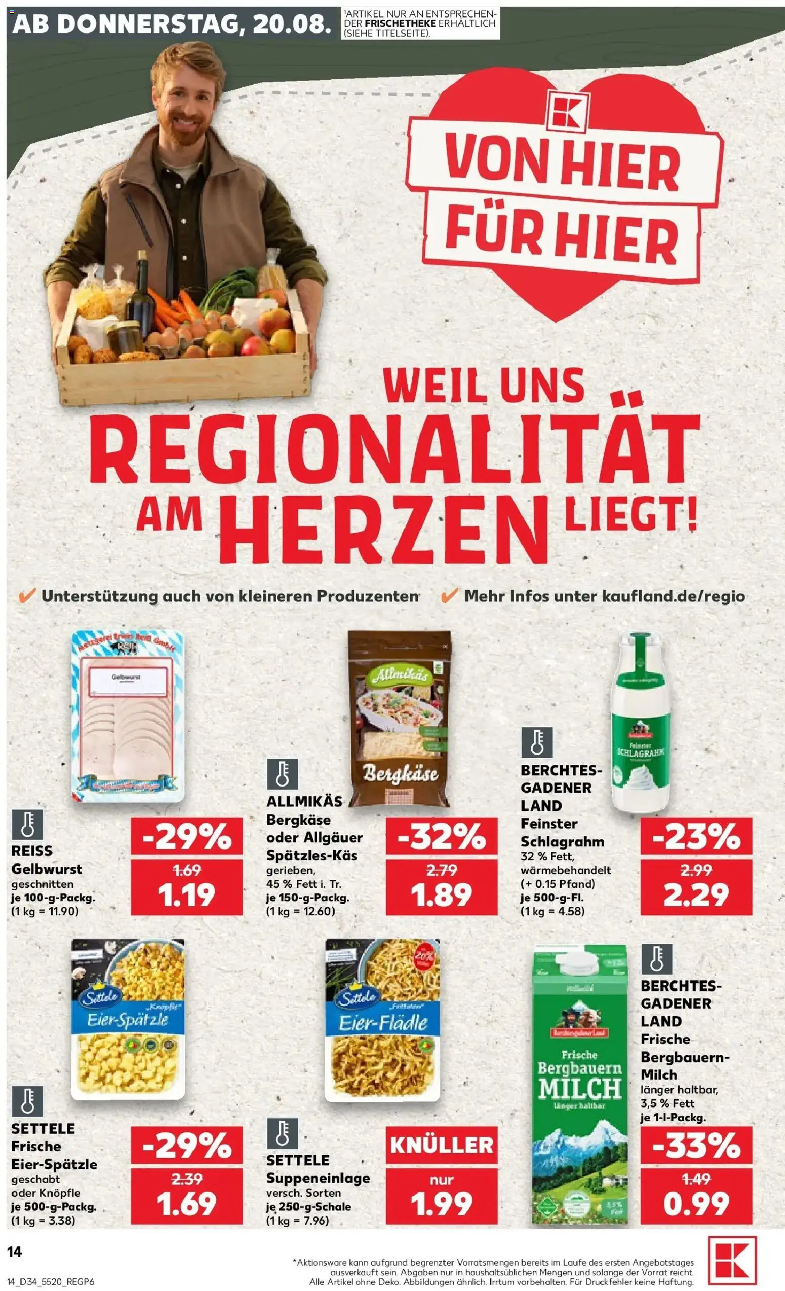 Prospekt Kaufland ab 20.08.2026 » Angebote Online zum Blättern | Seite: 14 | Produkte: Milch