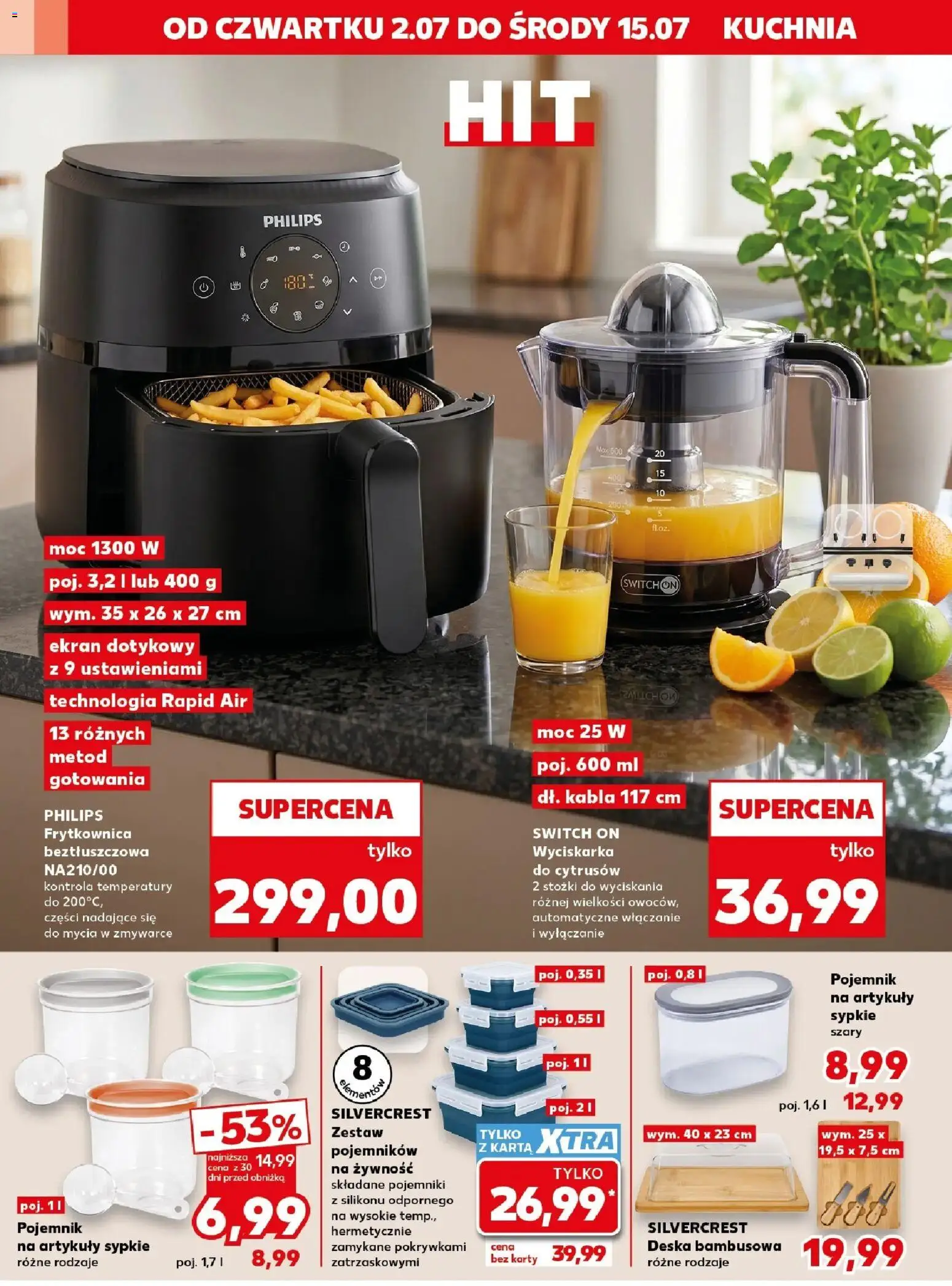 Kaufland gazetka - Złap Okazje od 02.07.2026 | Strona: 6 | Produkty: Karta, Frytkownica, Frytkownica beztłuszczowa, Wyciskarka