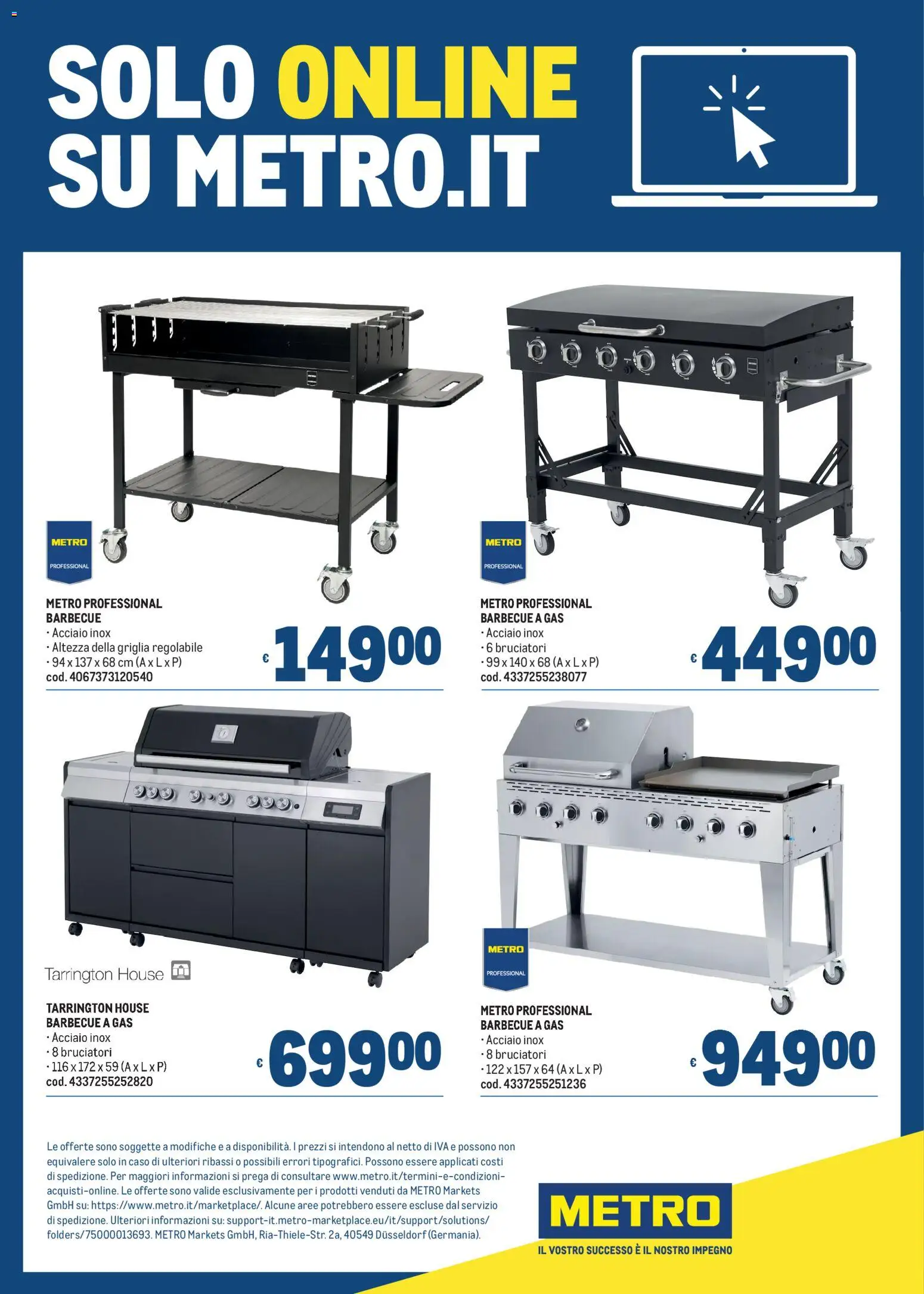 Volantino Metro del 02.04.2026 | Pagina: 47 | Prodotti: Barbecue, Barbecue a gas, Griglia