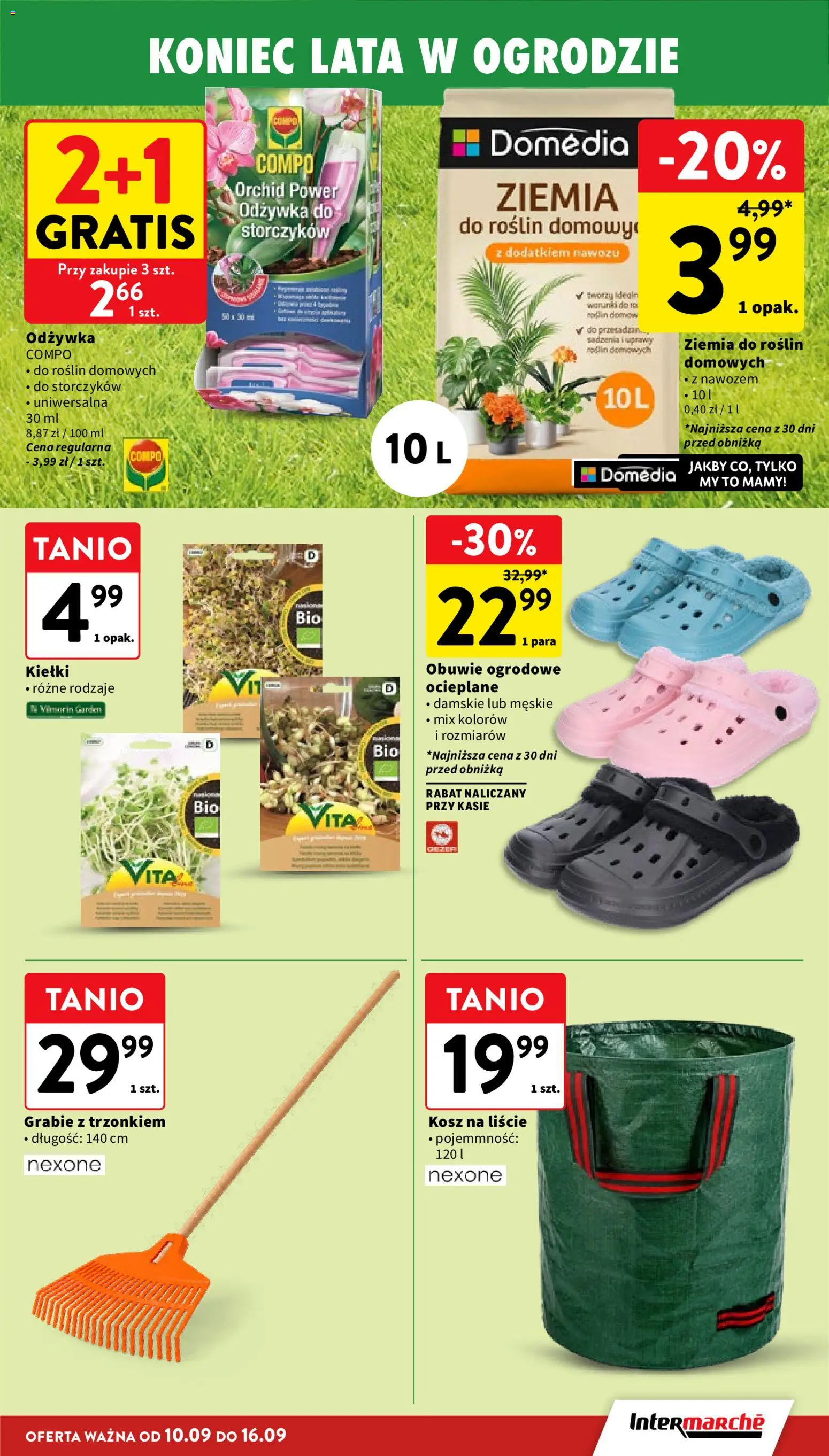Intermarche gazetka od 10.09.2026 | Strona: 35 | Produkty: Ziemia, Kiełki, Kosz, Odżywka