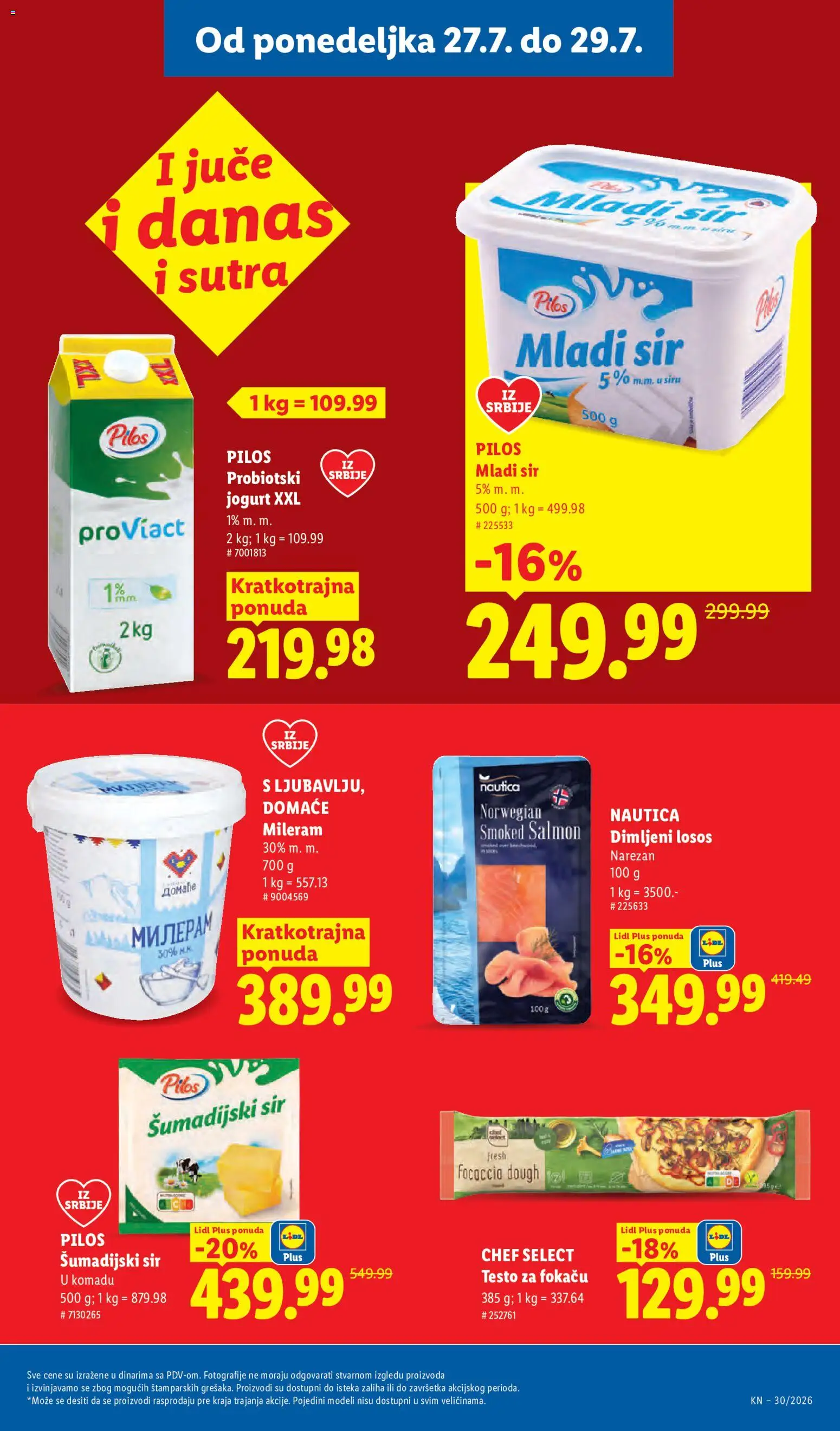 Lidl katalog - važi od 23.07.2026 | Strana: 117 | Proizvode: Mladi sir, Losos, Sir, Jogurt