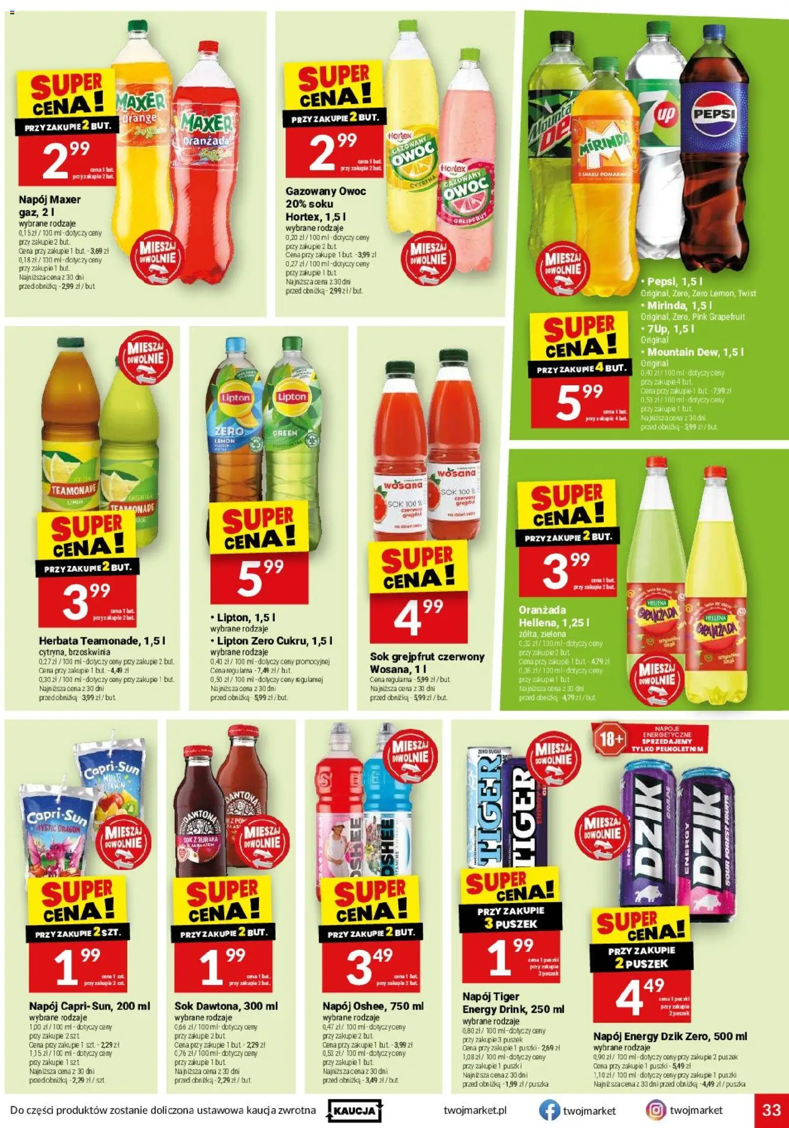 Twój Market gazetka od 10.06.2026 | Strona: 33 | Produkty: Cytryna, Pepsi, Herbata, Grejpfrut